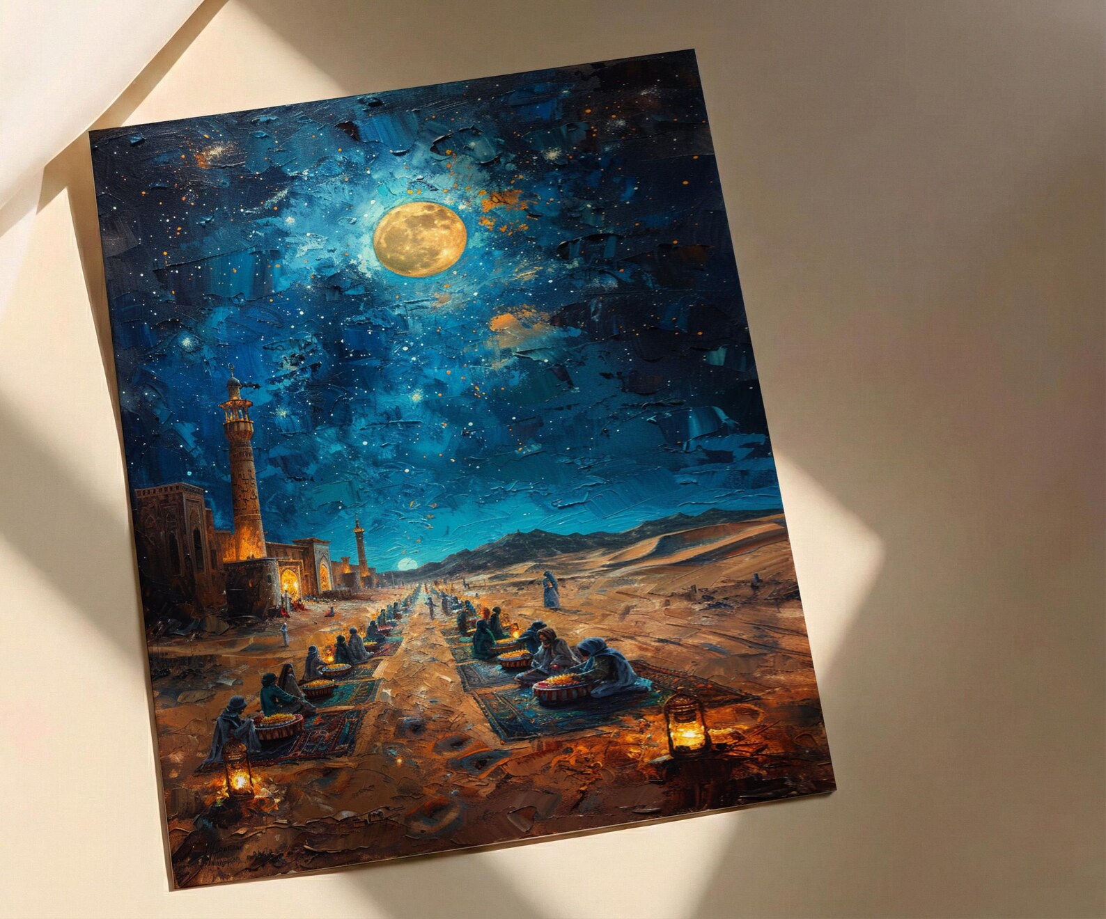 Bedouin Wedding Art, Desert Feast Decor - Arab Culture Gift — view 3