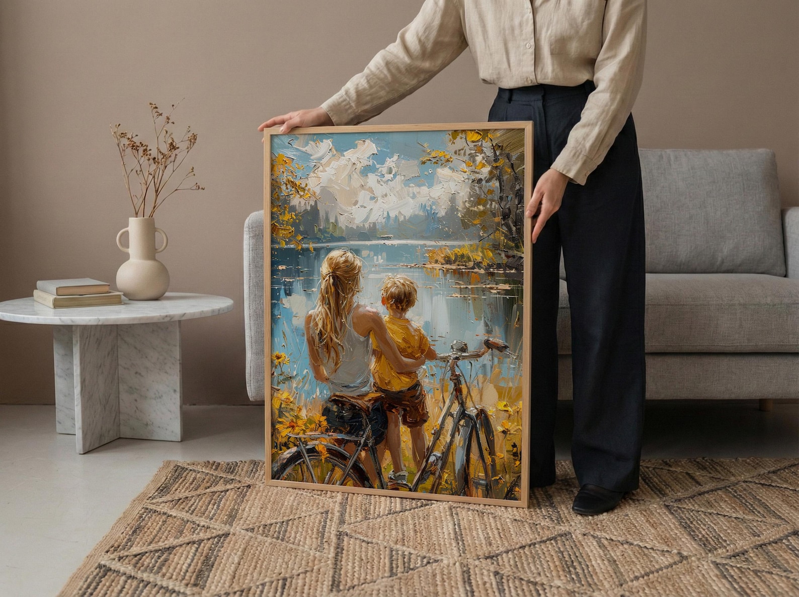 Italian Lake Wall Decor, Mother and Son Print - Gift for Mom — view 6