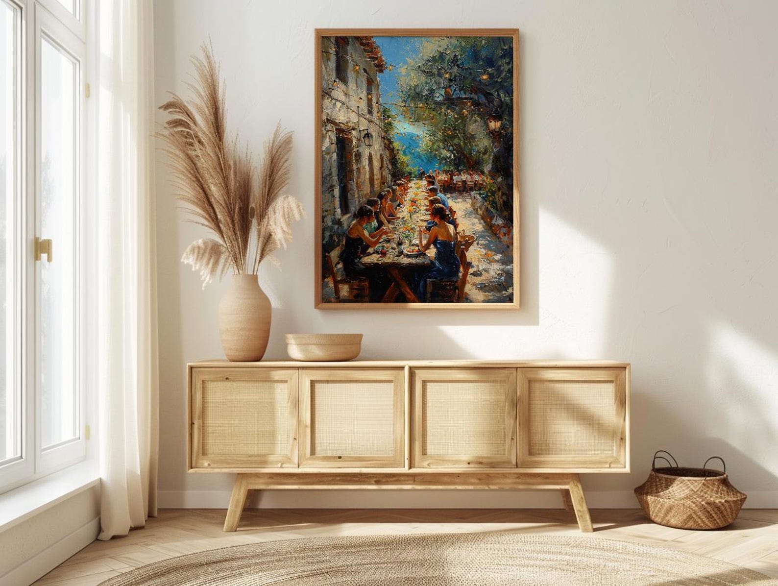 Tuscany Wedding Feast Art, Rustic Italian Decor - European Wedding Gift — view 4
