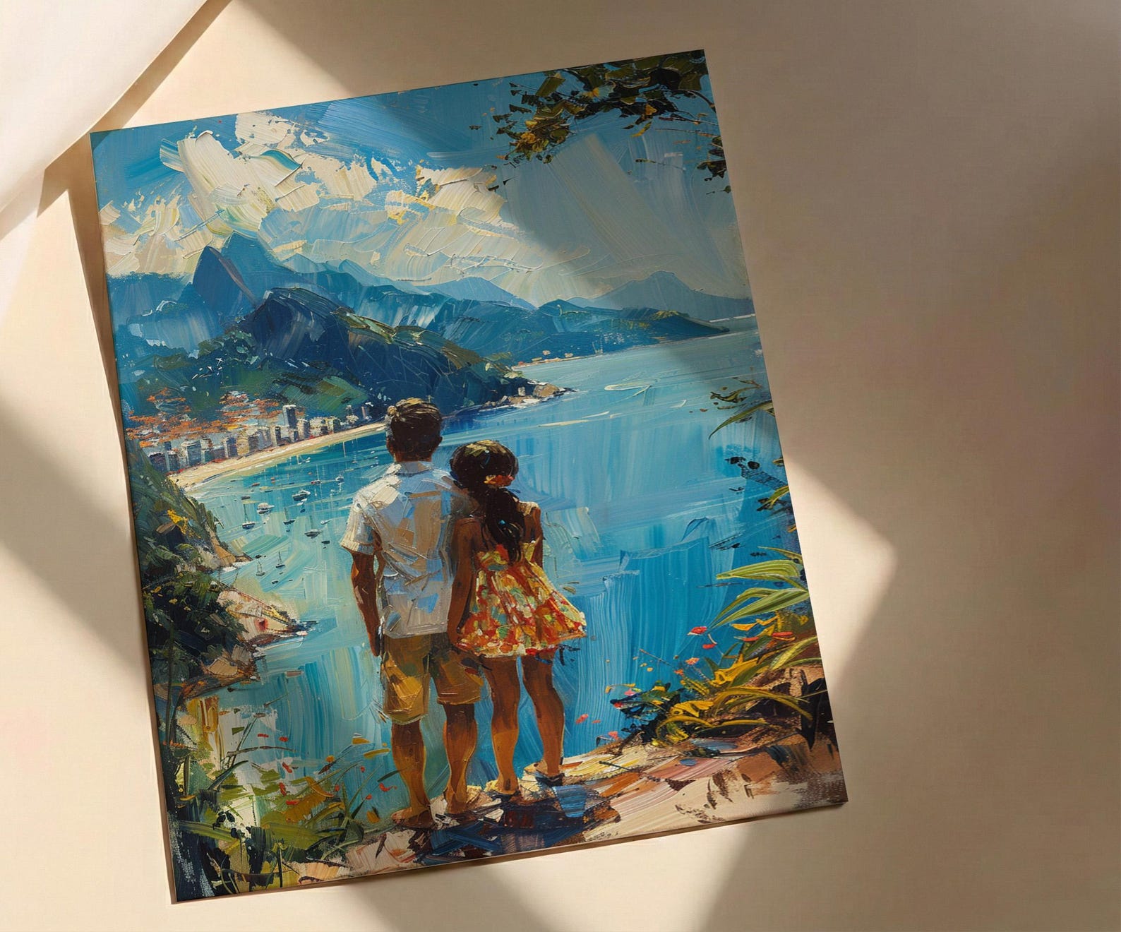 Rio De Janeiro Art Print, Father And Daughter Poster - Gift For Dad — view 2