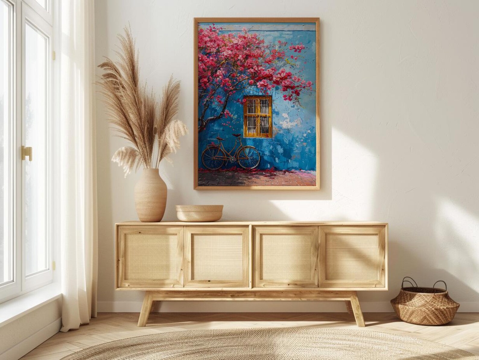 Cape Town Bo-Kaap Street Art Print, Pastel House Travel Poster - Textured Impasto Oil Painting — view 4