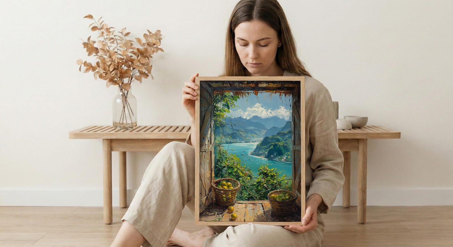 Philippines Window Poster, Chocolate Hills Decor - Tropical Mango Art — view 6