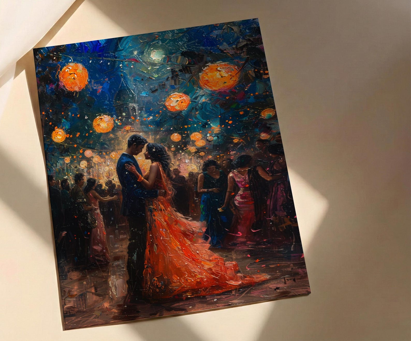 Sangeet Night Poster, Indian Dance Wall Art - Anniversary Gift — view 2