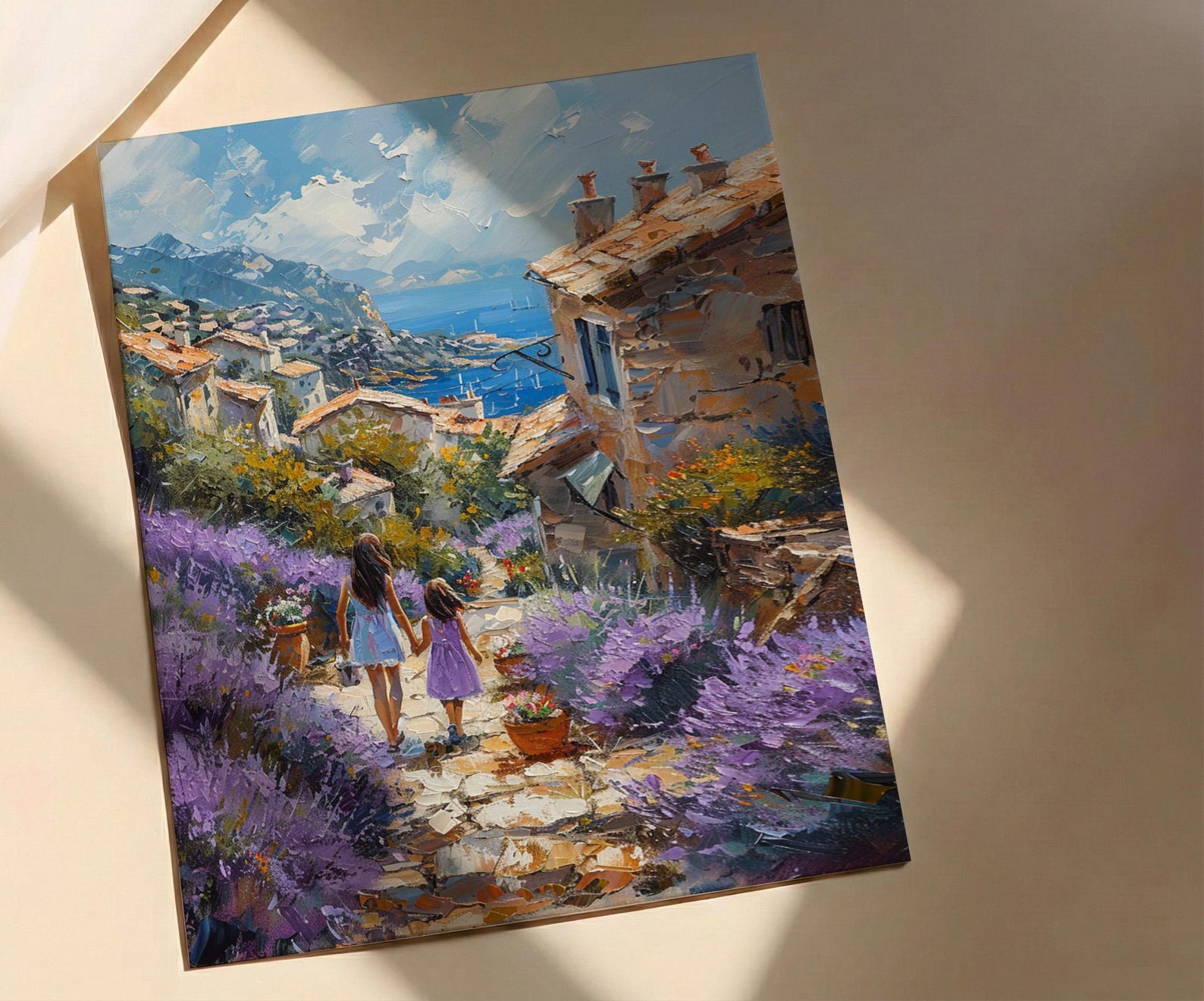 Provence France Print, Lavender Street Wall Art, Mothers Day Gift From Daughter, Museum Quality Decor, Shipped Wall Art — view 2