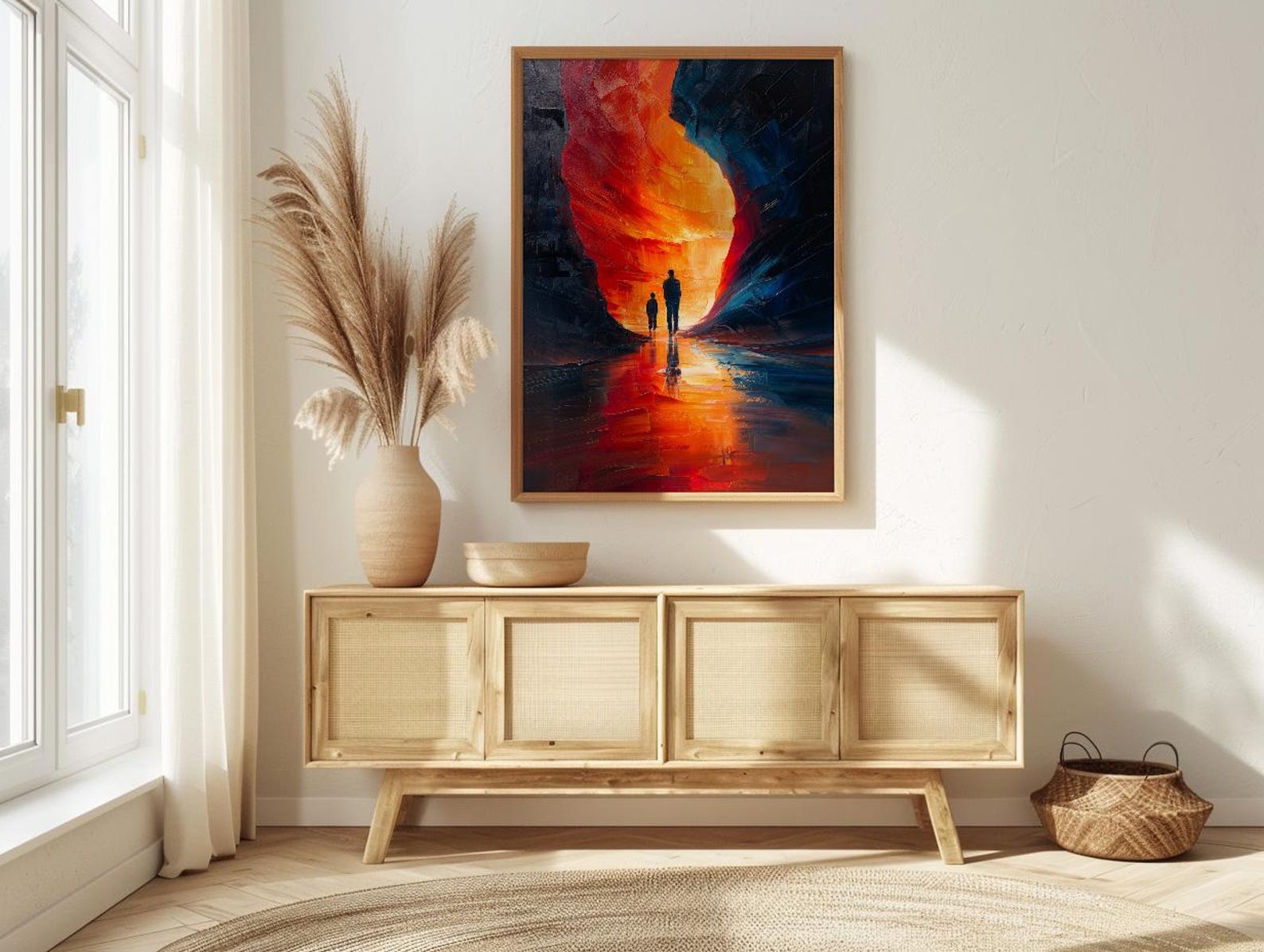 Antelope Canyon Art Print, Father And Son Wall Decor - Desert Sandstone Landscape — view 4