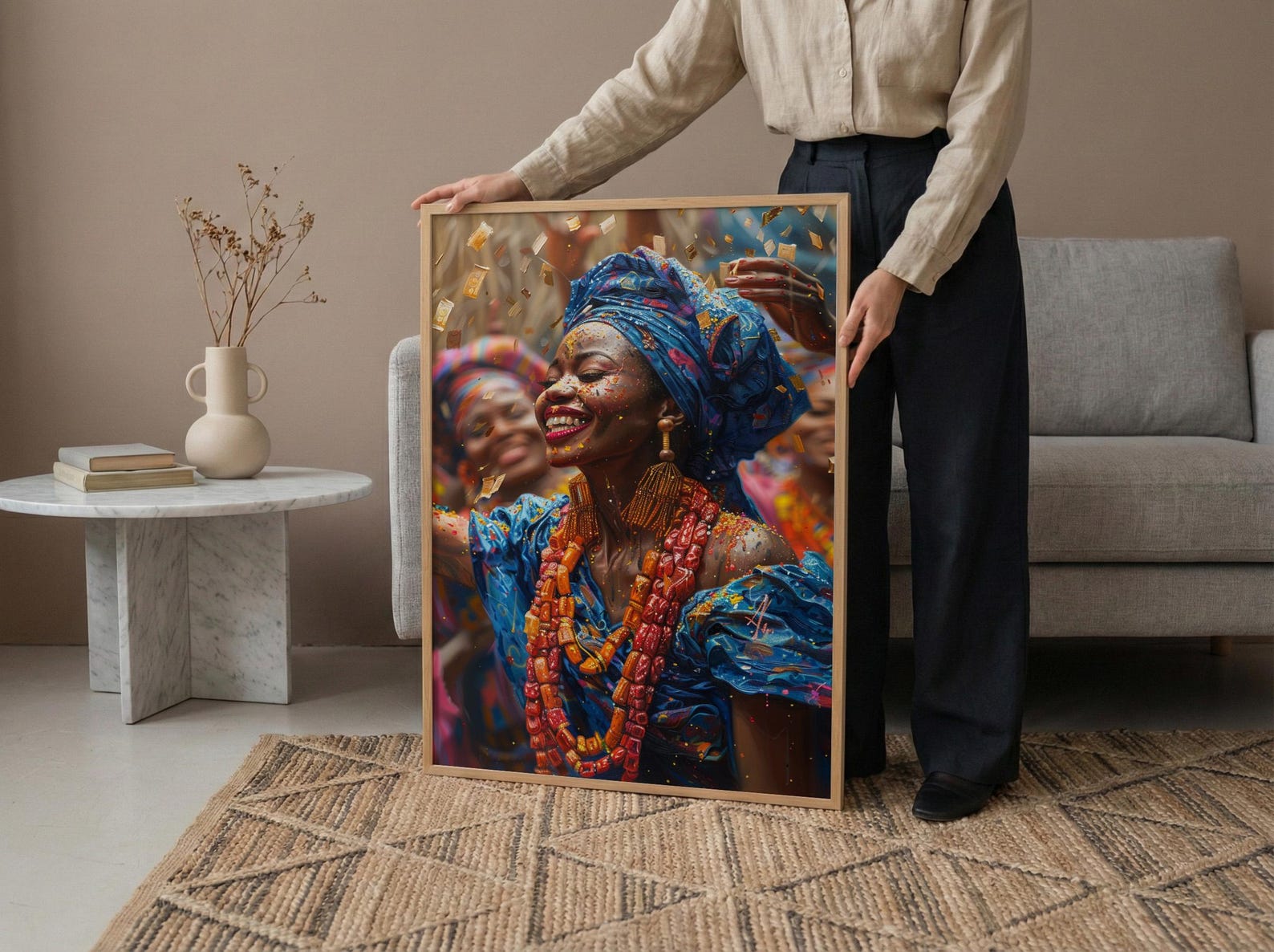 Nigerian Money Dance Art, Yoruba Wedding Print - Newlywed Gift — view 6