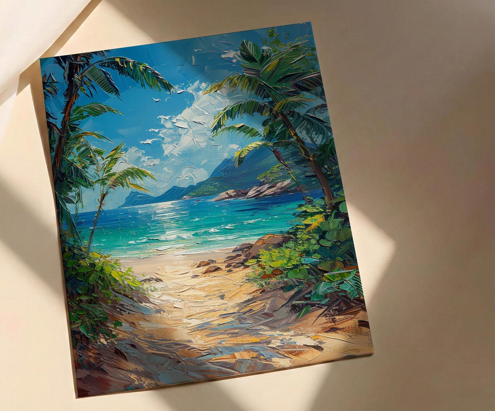 Costa Rica Beach Art Print, Manuel Antonio Wall Decor - Tropical Jungle — view 3