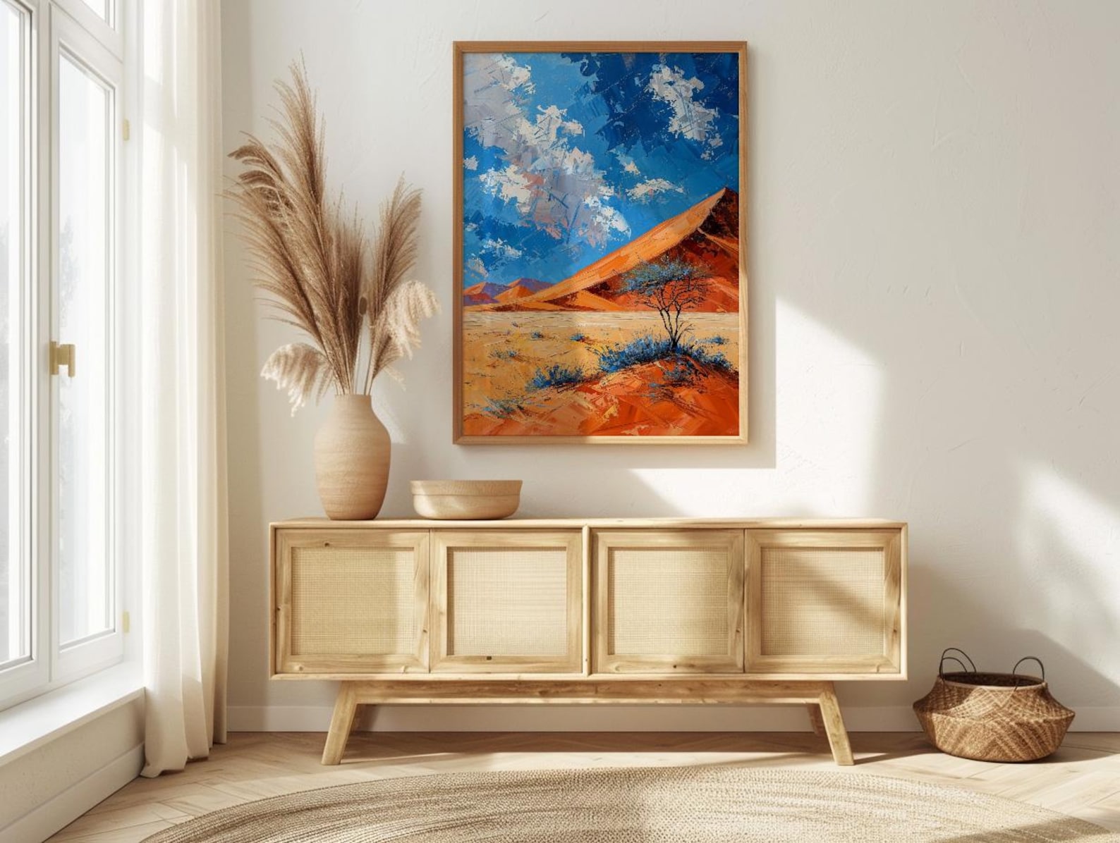 Namib Desert Poster, Red Sand Dune Wall Decor - Blue Sky Landscape — view 4