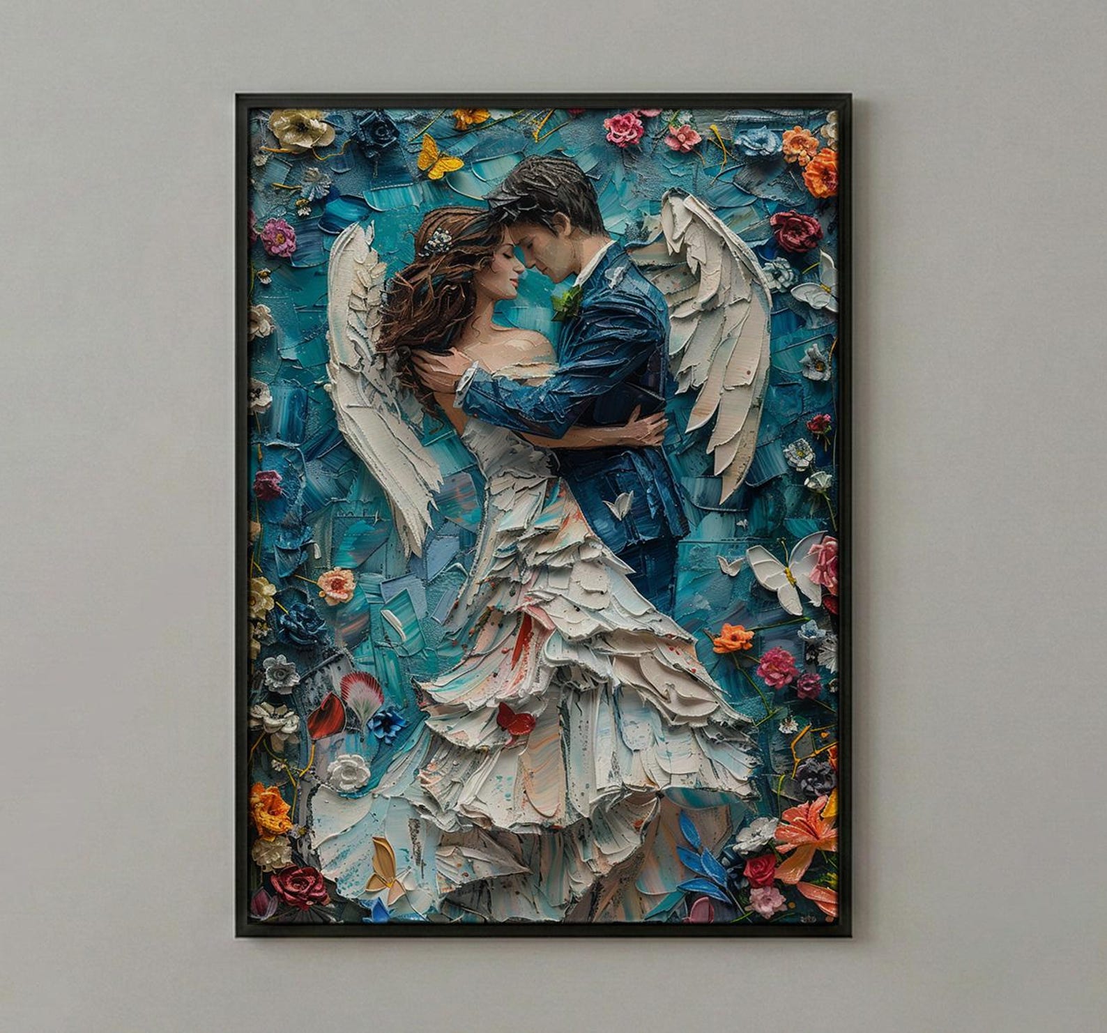 The Lovers Tarot Art Print, Mystic Wedding Decor - Newlywed Gift — view 2