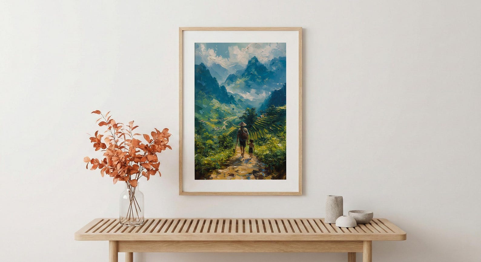 Vietnam Landscape Art Print, Father And Son Poster - Gift For Dad — view 5