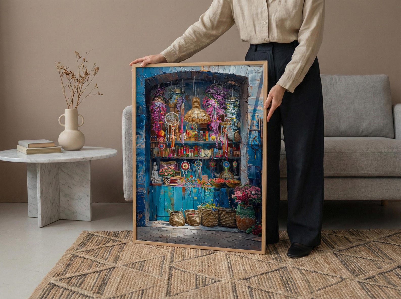 Fremantle Market Hall City Poster, Boho Artisan Home Decor - Historic Australia Town Summer Retreat — view 5