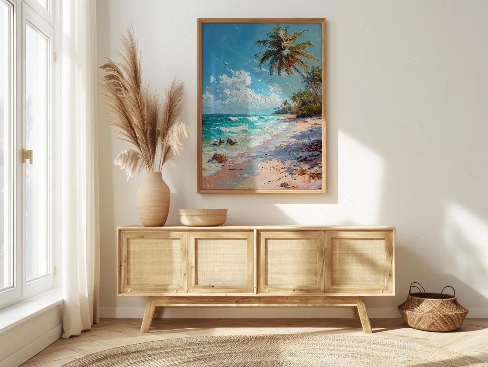 Punta Cana Wall Art, Dominican Beach Decor - Blue Ocean Poster — view 4