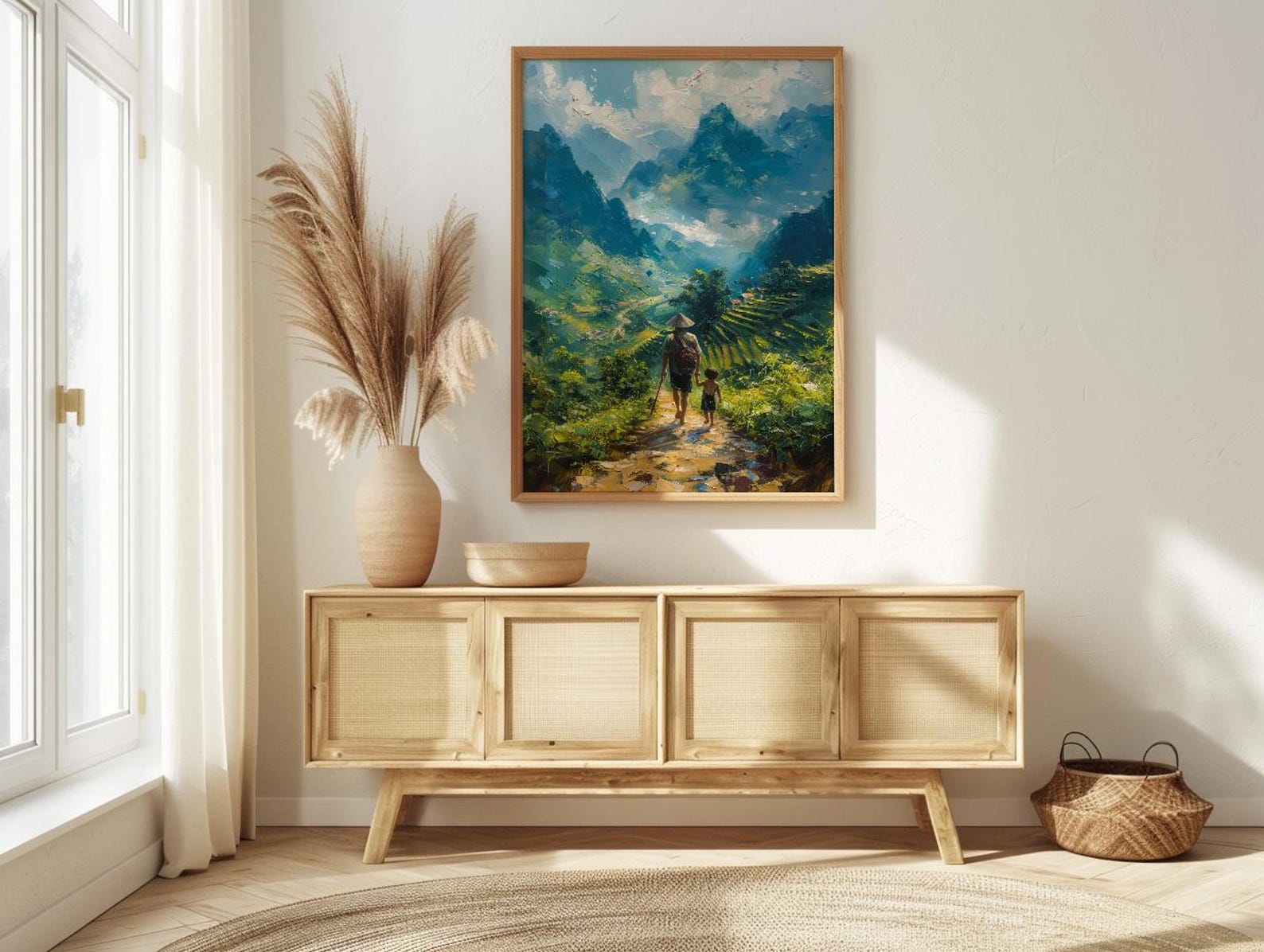 Vietnam Landscape Art Print, Father And Son Poster - Gift For Dad — view 4
