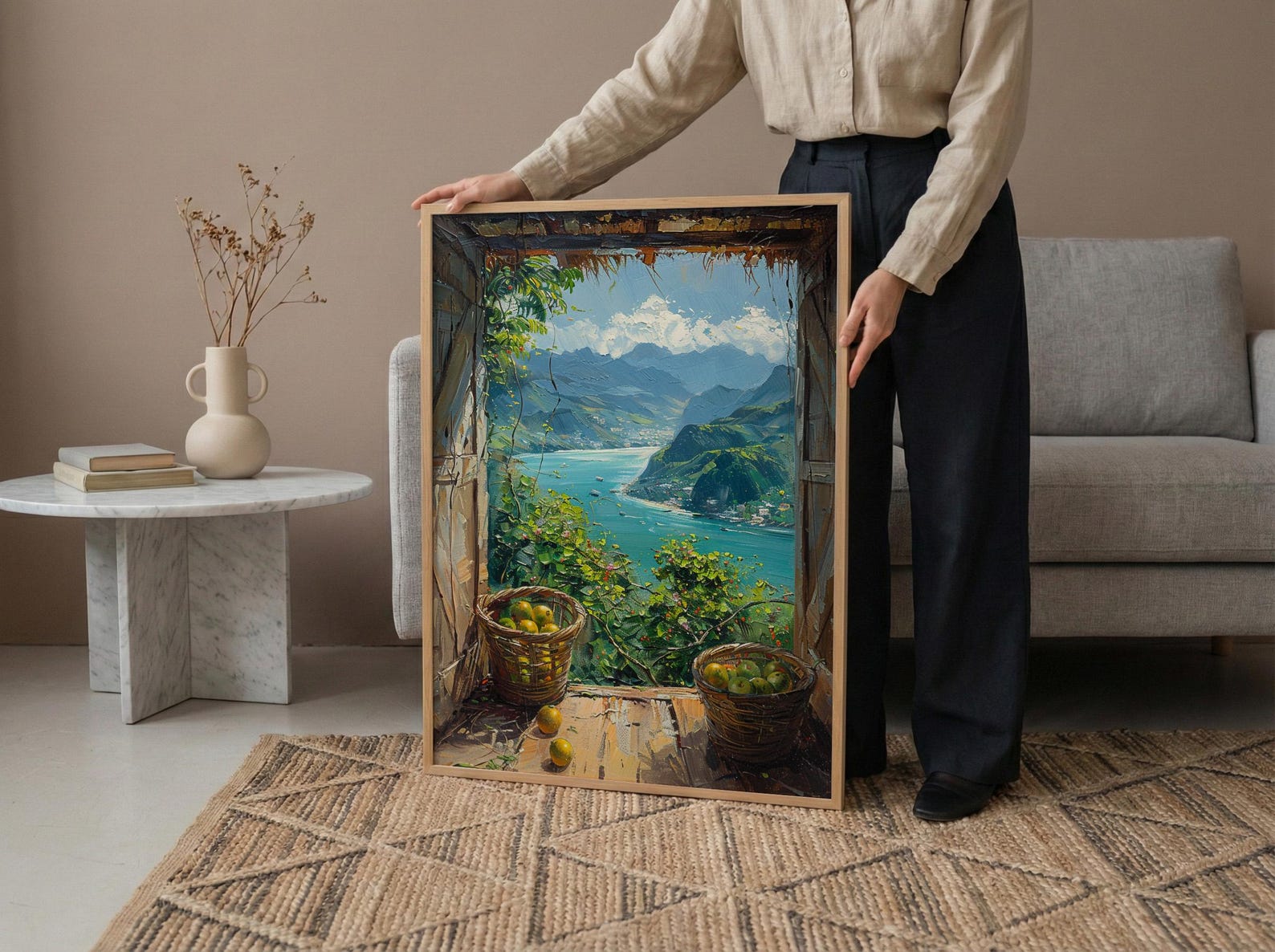 Philippines Window Poster, Chocolate Hills Decor - Tropical Mango Art — view 5