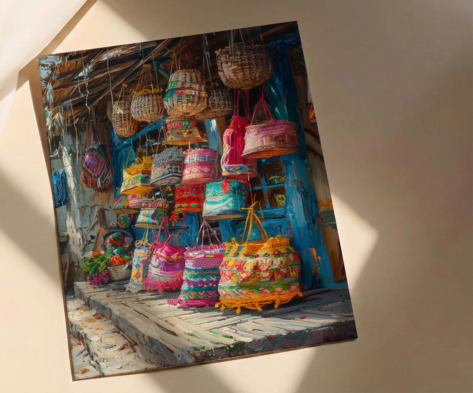 Bolivia Market Poster, Witches Market Decor - Rustic Artisan Print — view 2