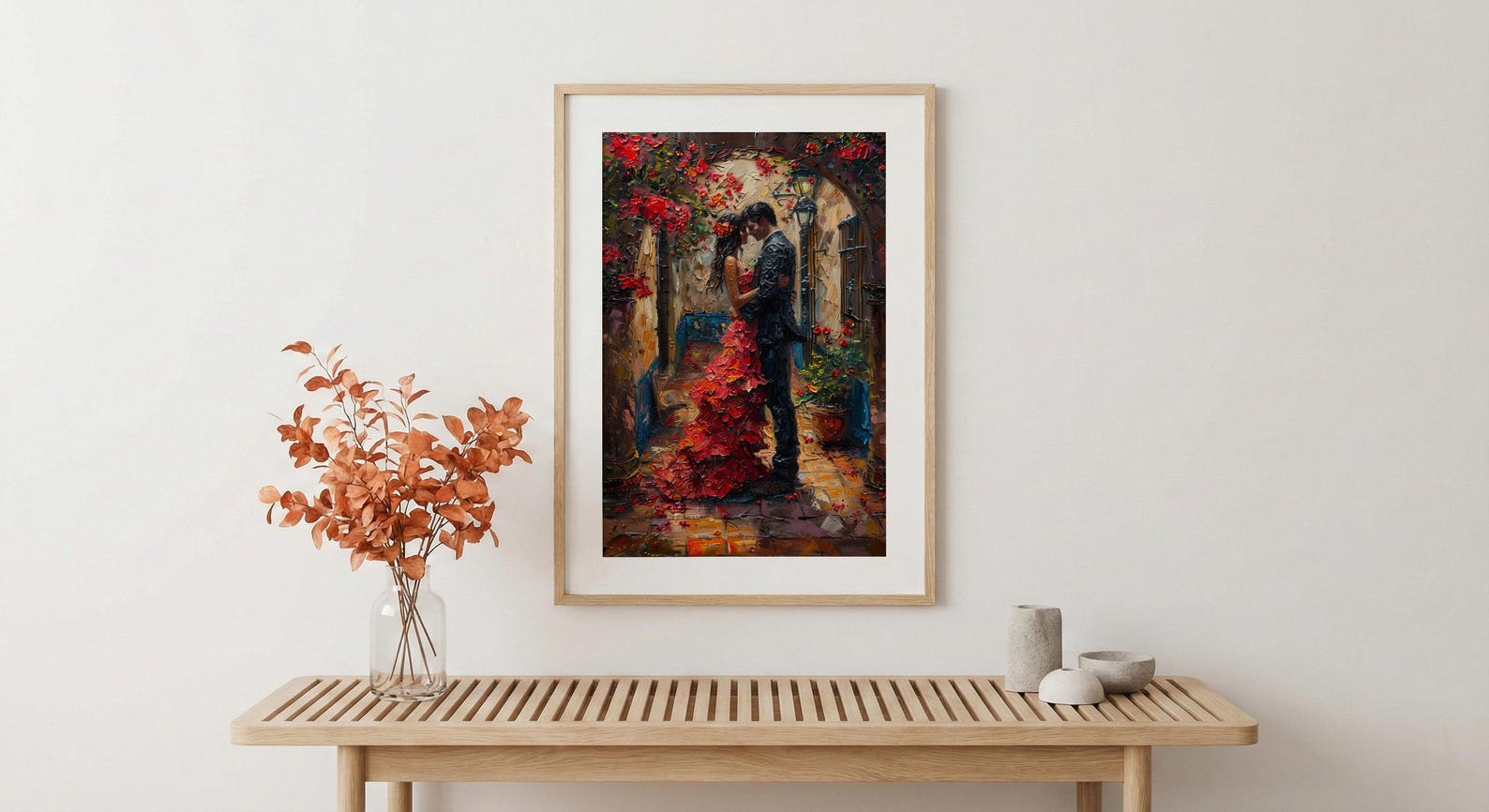 Spanish Courtyard Poster, Andalusian Wedding Art - Newlywed Gift — view 5