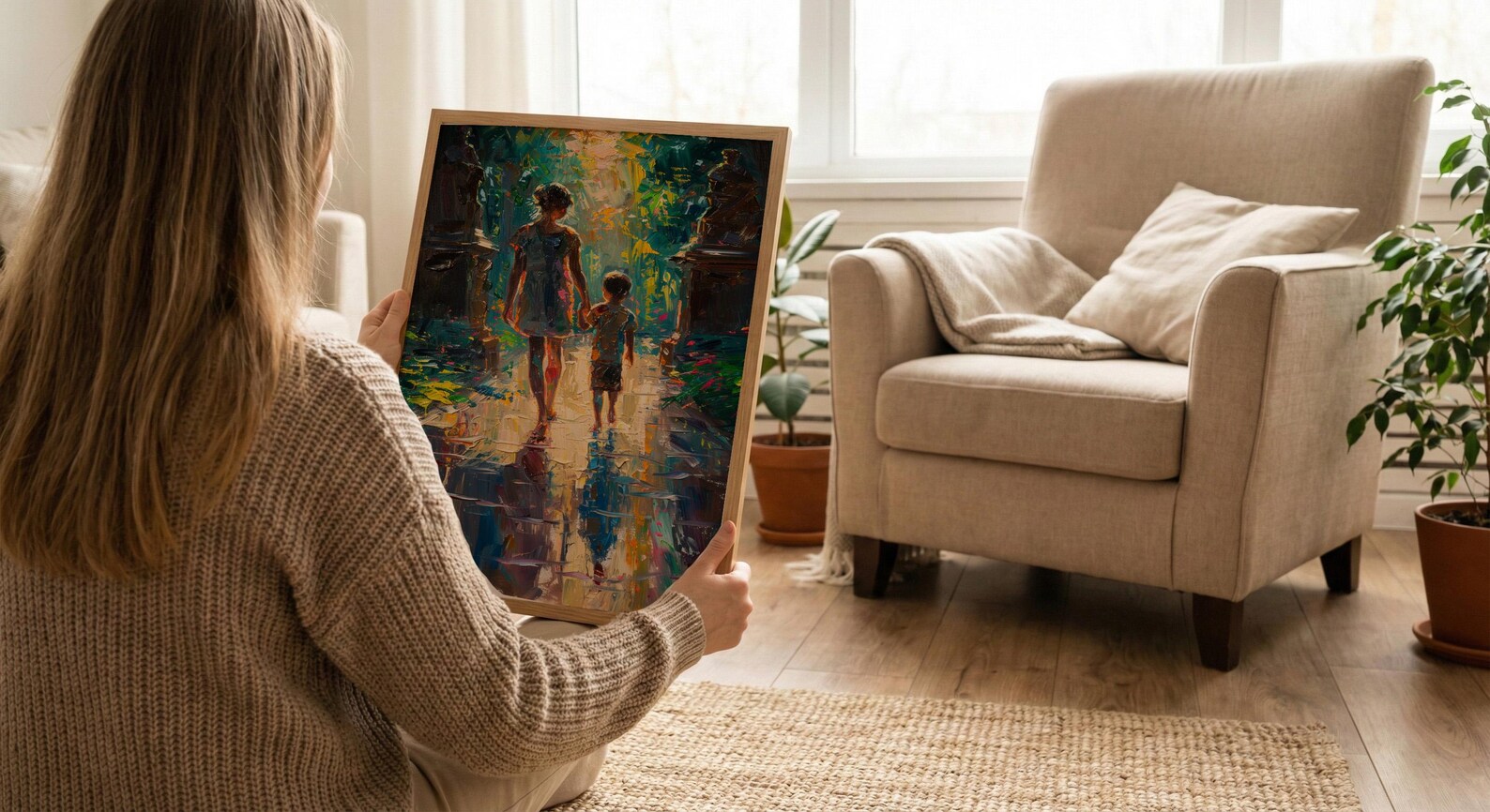 Vienna Palace Wall Art, Mother and Son Poster - Gift for Mom — view 6