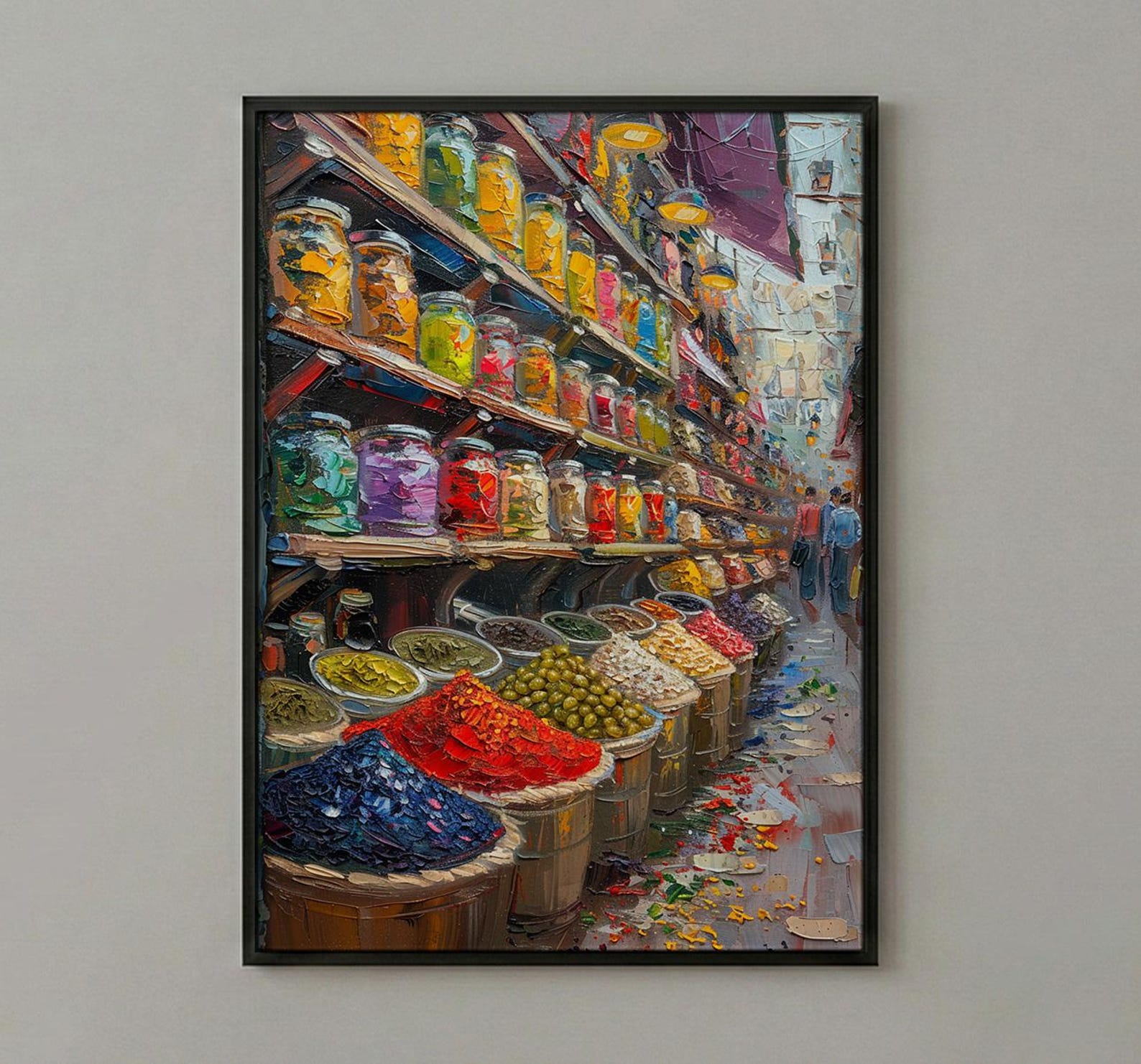 Vienna Market City Poster, Austria Food Home Decor - Vibrant Exotic Spice Aisle Summer Picture — view 3