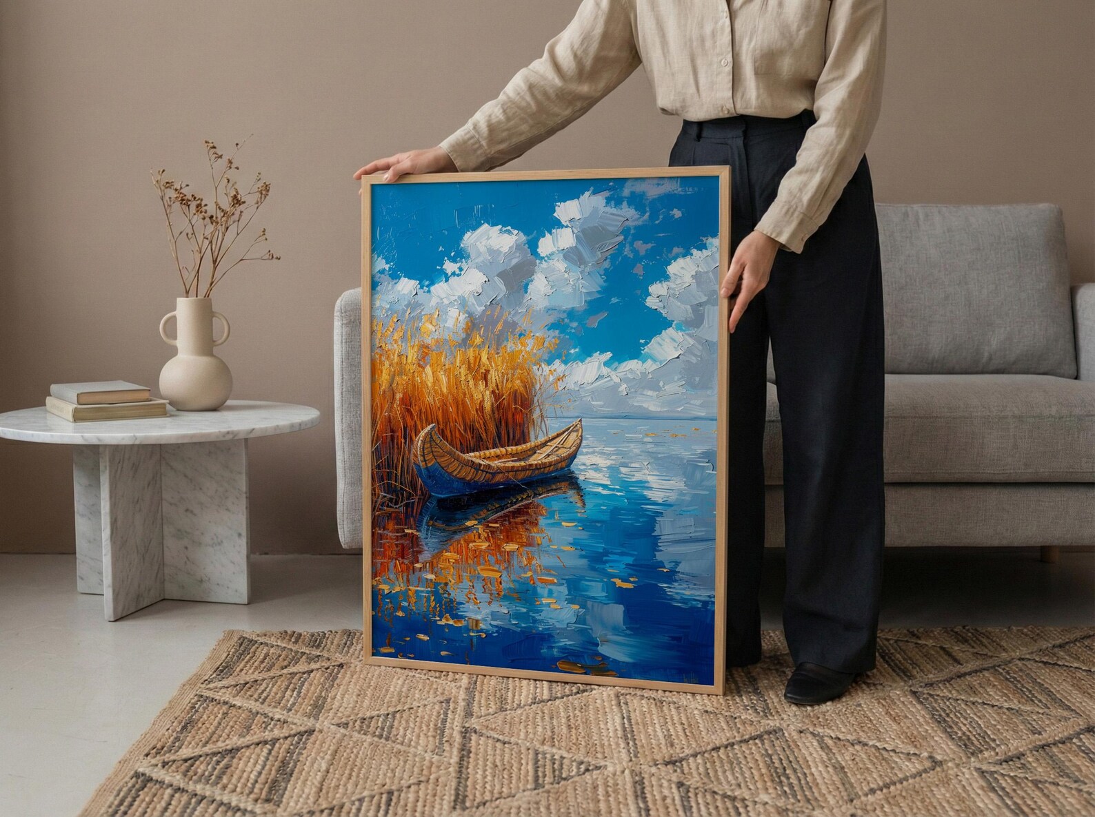 Lake Titicaca Poster, Peru Island Decor - Golden Reed Art — view 6