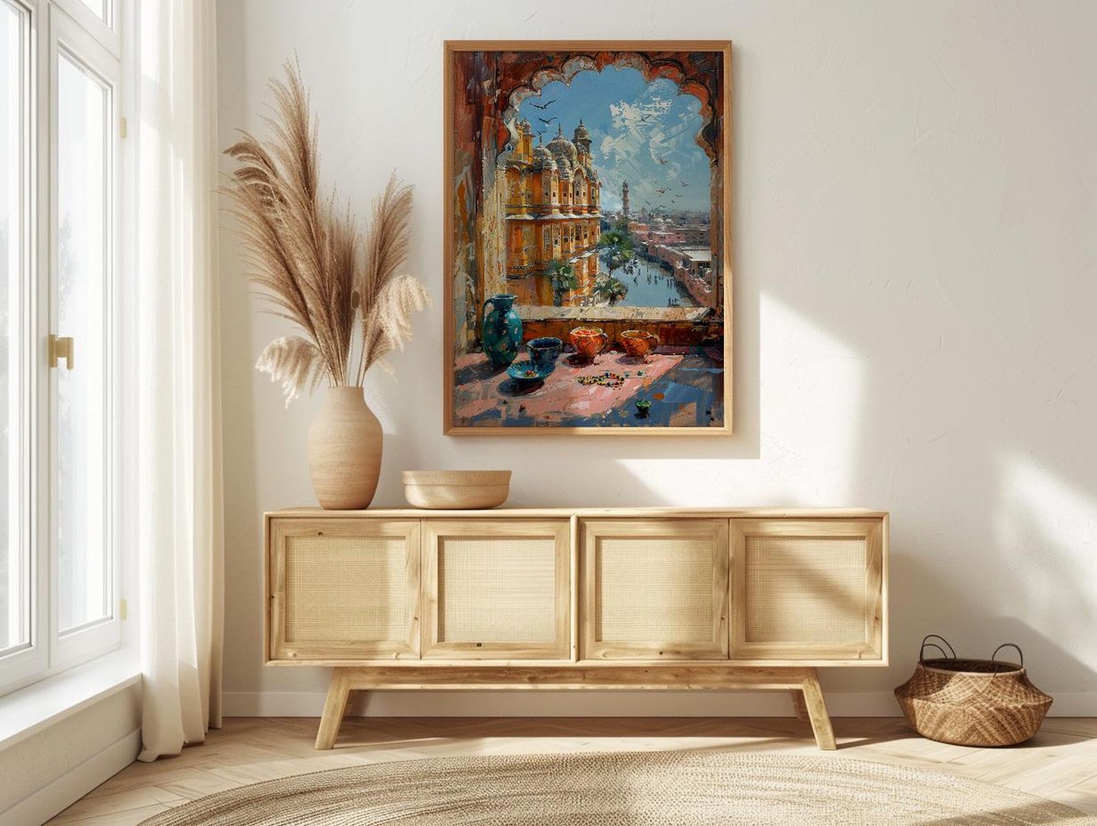 Jaipur Window Wall Art, Hawa Mahal Decor - Pink City Bangles Print — view 4