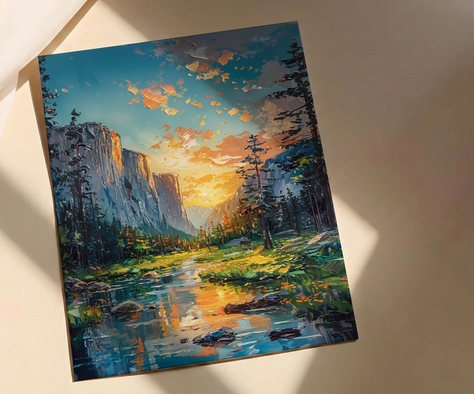 Yosemite Valley Art Print, National Park Decor - Majestic Nature Landscape — view 2