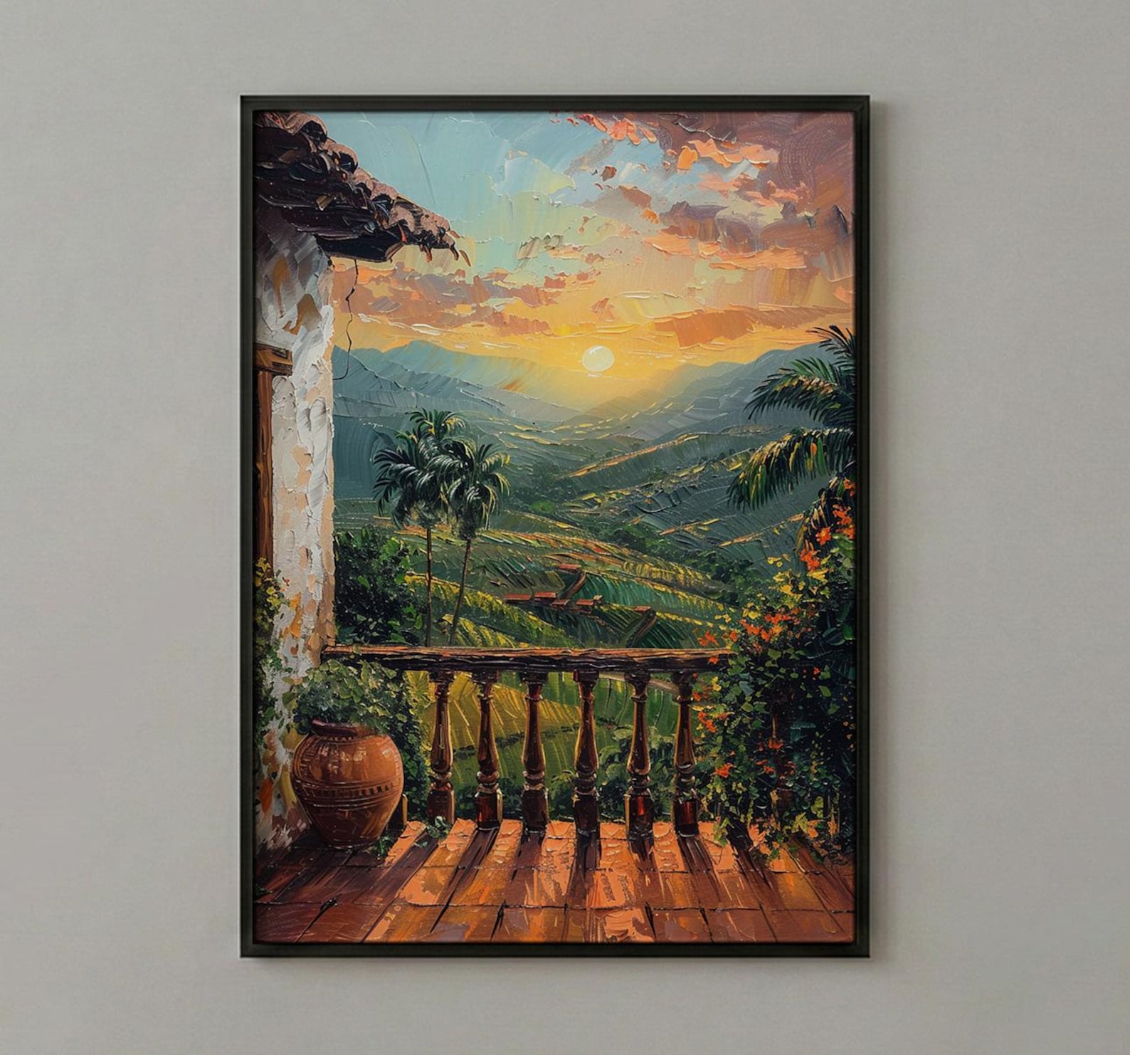 Colombia Wall Art, Eje Cafetero Print - Latin America Decor, Impasto Coffee Region Poster — view 3