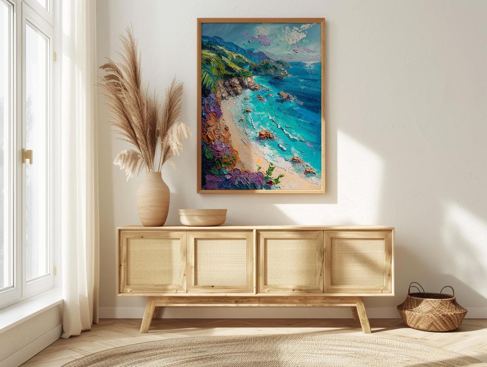 Coral Reef Art Print, Tropical Ocean Decor - Vibrant Marine Landscape — view 4