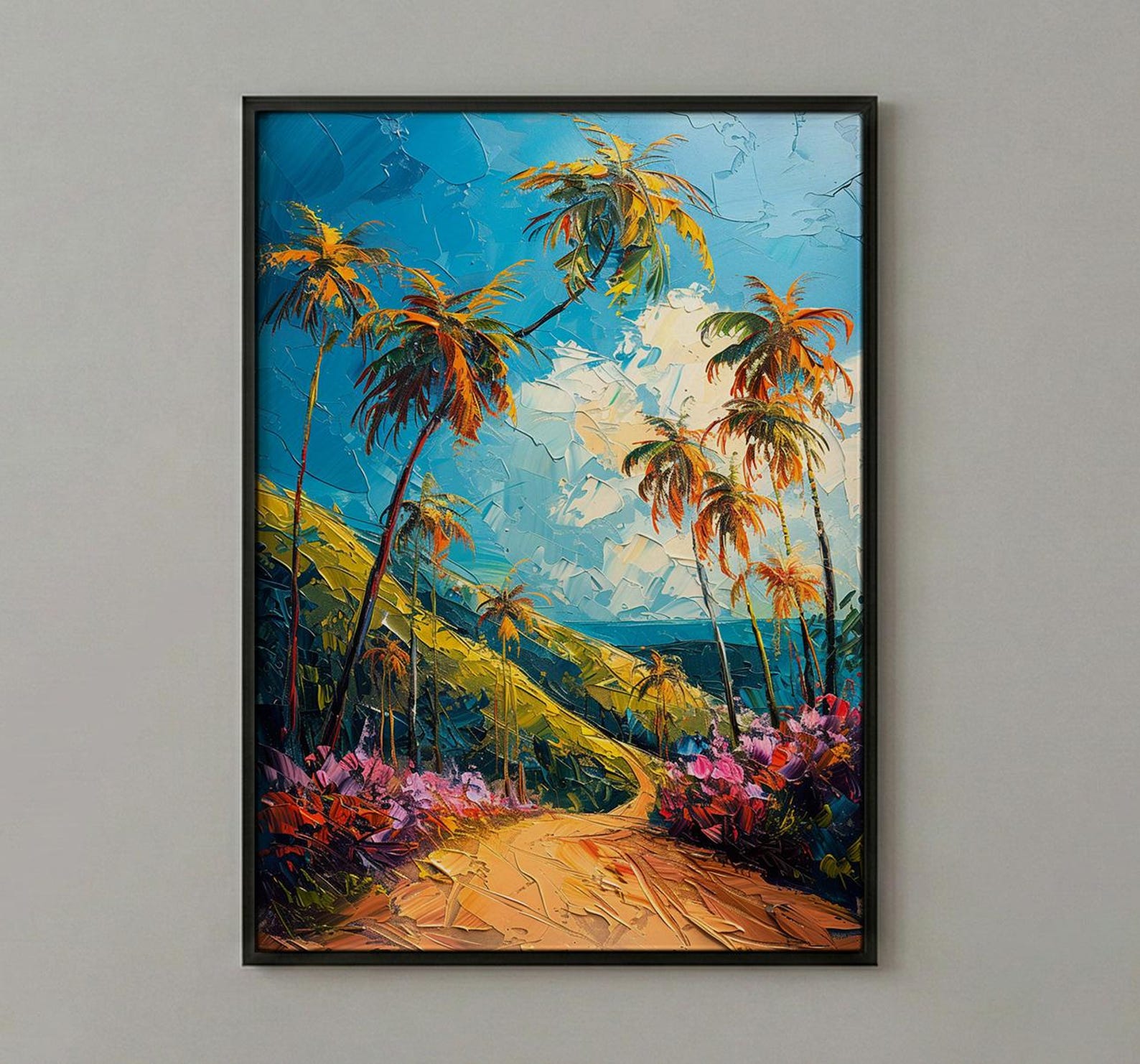 Cocora Valley Art, Colombia Nature Decor - Wax Palm Tree Print — view 2