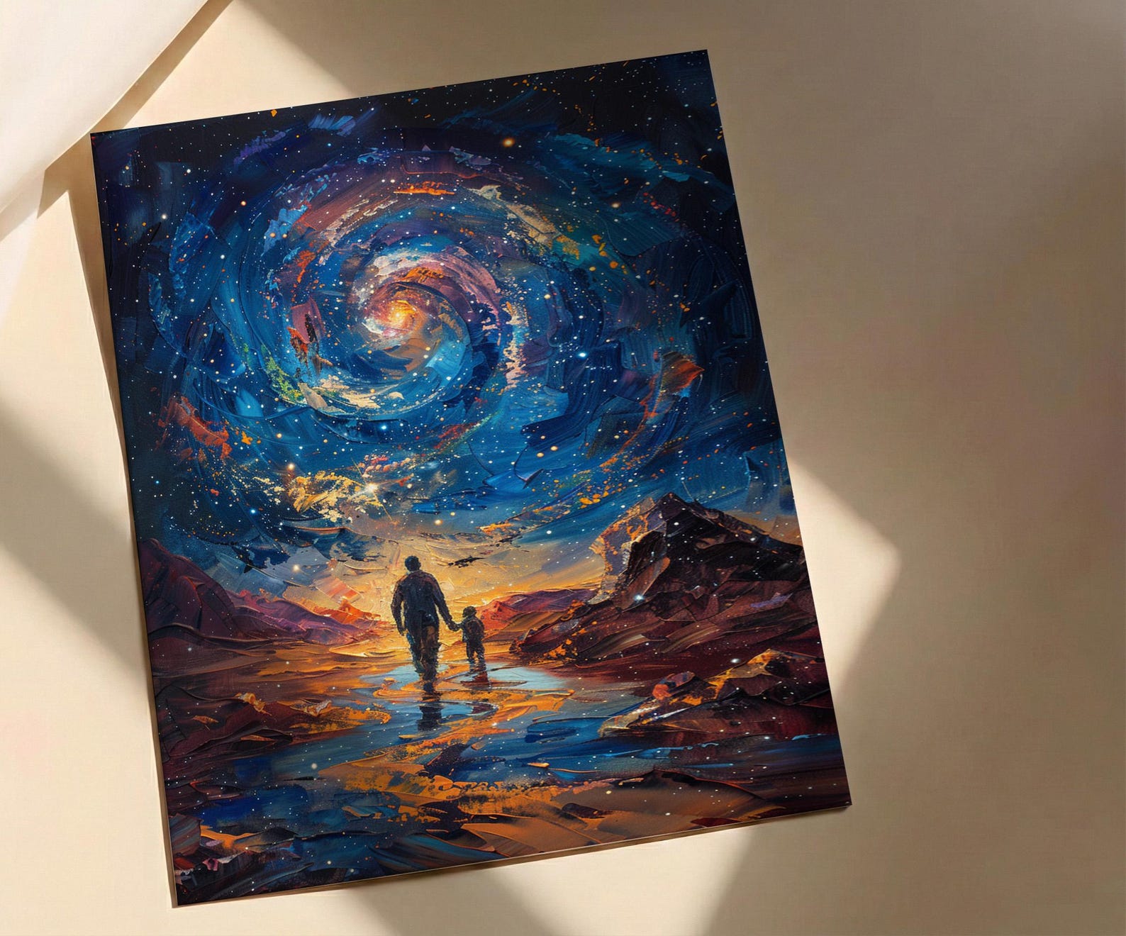 Atacama Desert Art Print, Father And Son Poster - Fathers Day Gift — view 2
