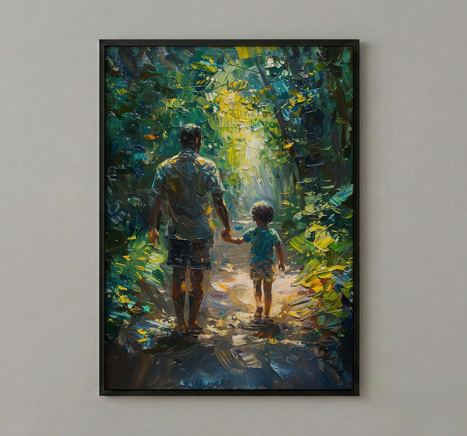Amazon Rainforest Poster, Father And Child Art - Explorer Dad Gift — view 3