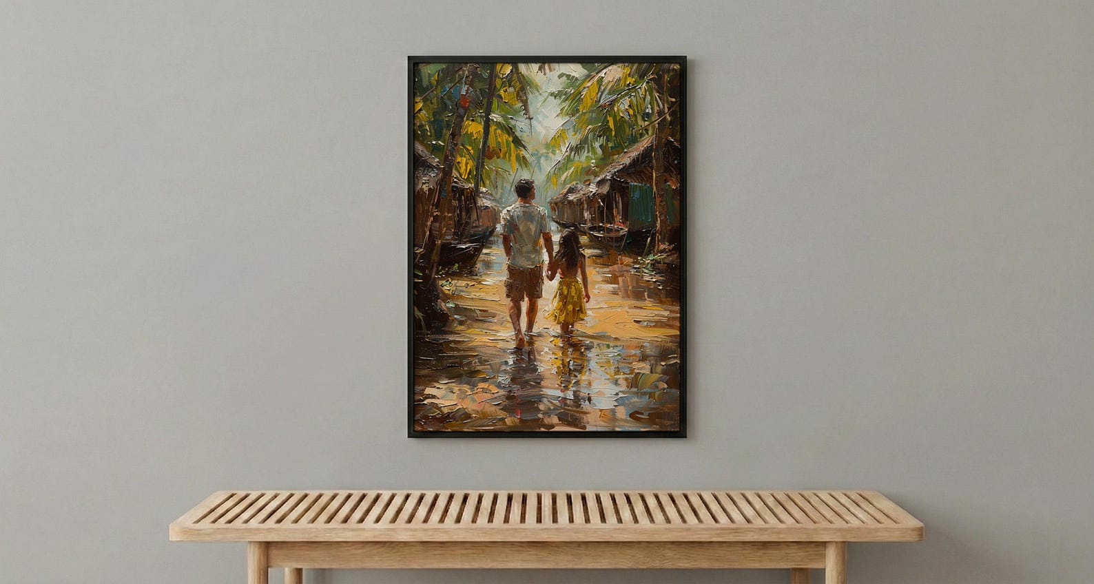 Hindu Temple Poster, Father And Son Decor - Gift For Dad — view 6