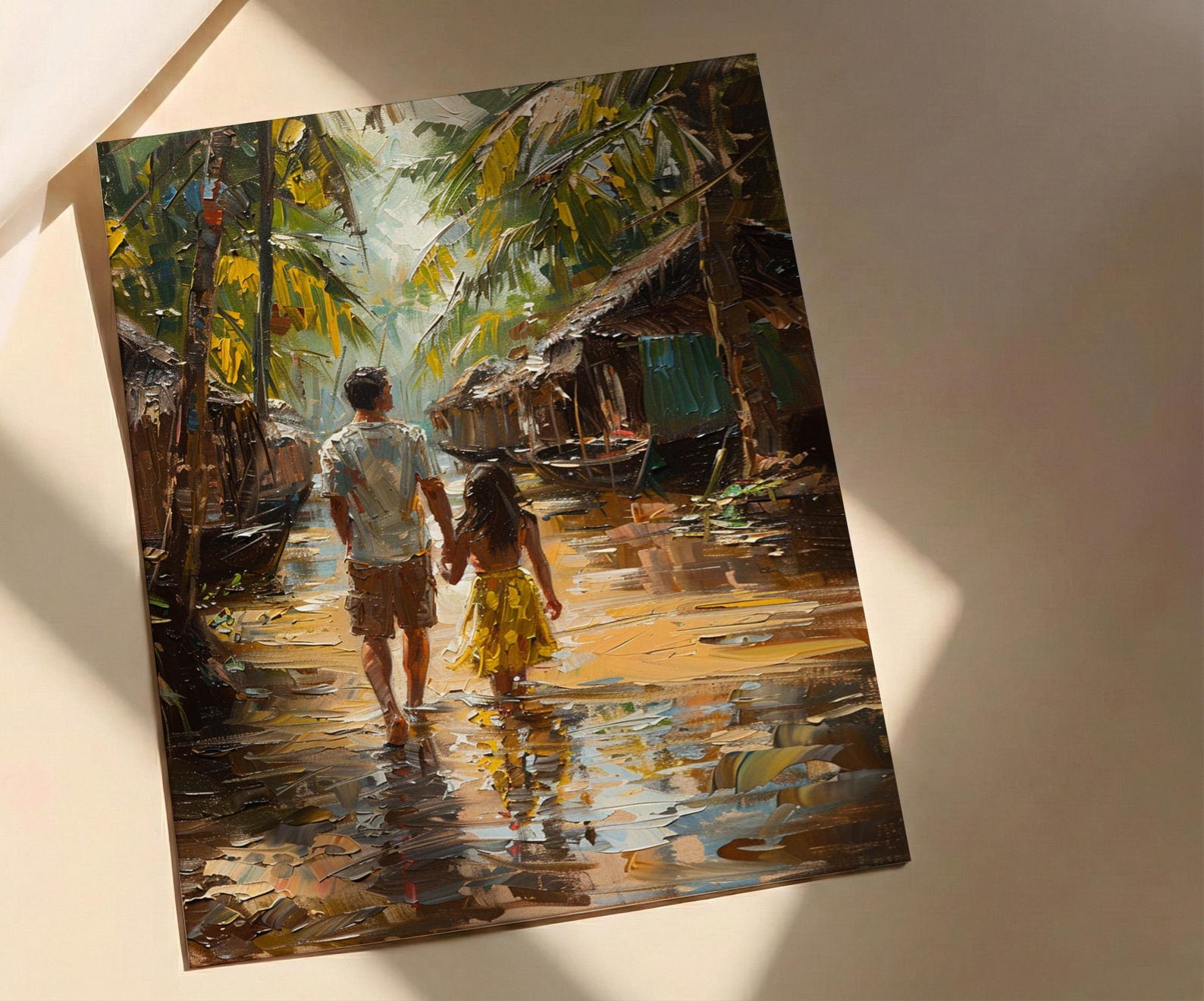 Hindu Temple Poster, Father And Son Decor - Gift For Dad — view 2