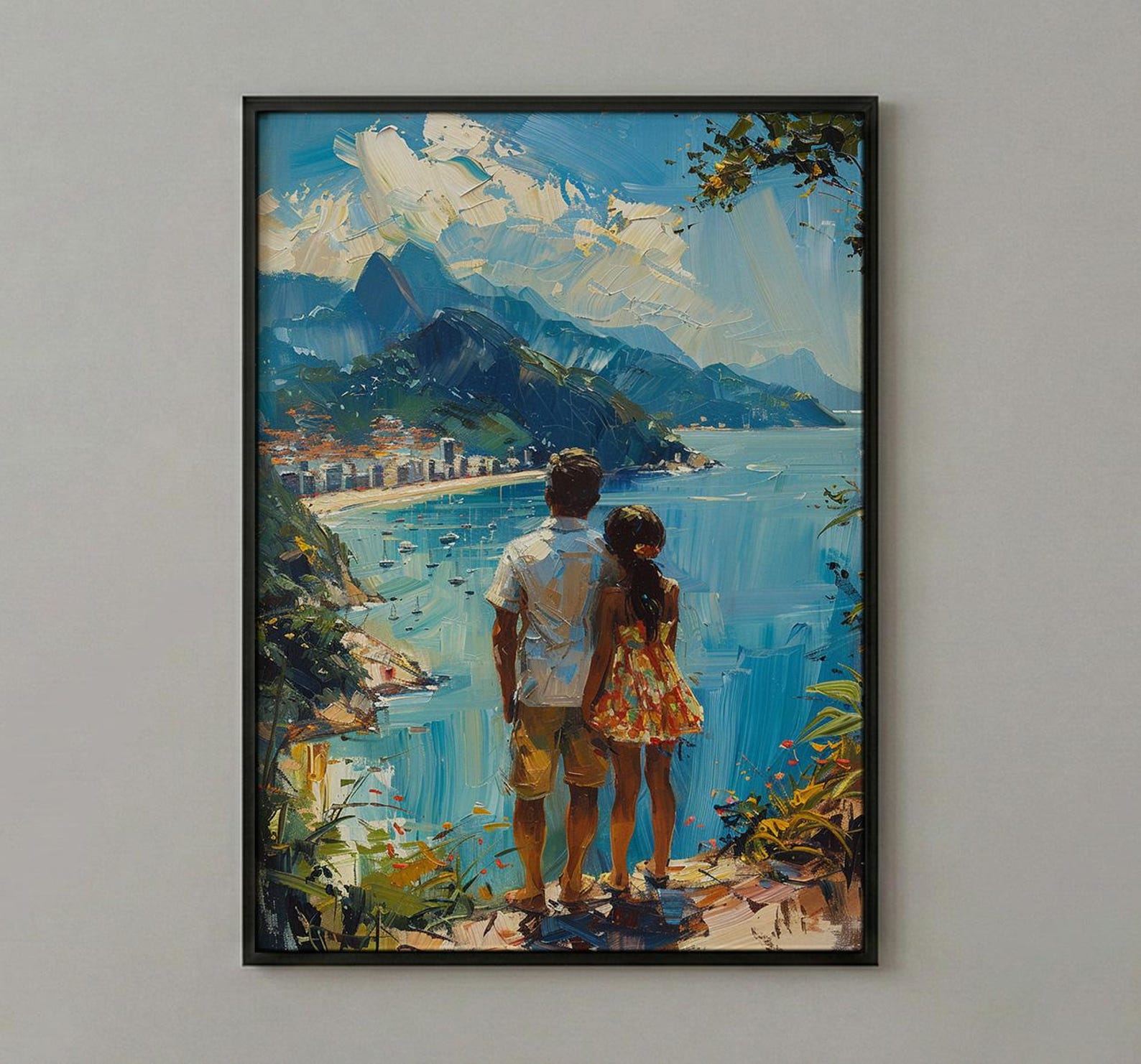 Rio De Janeiro Art Print, Father And Daughter Poster - Gift For Dad — view 3