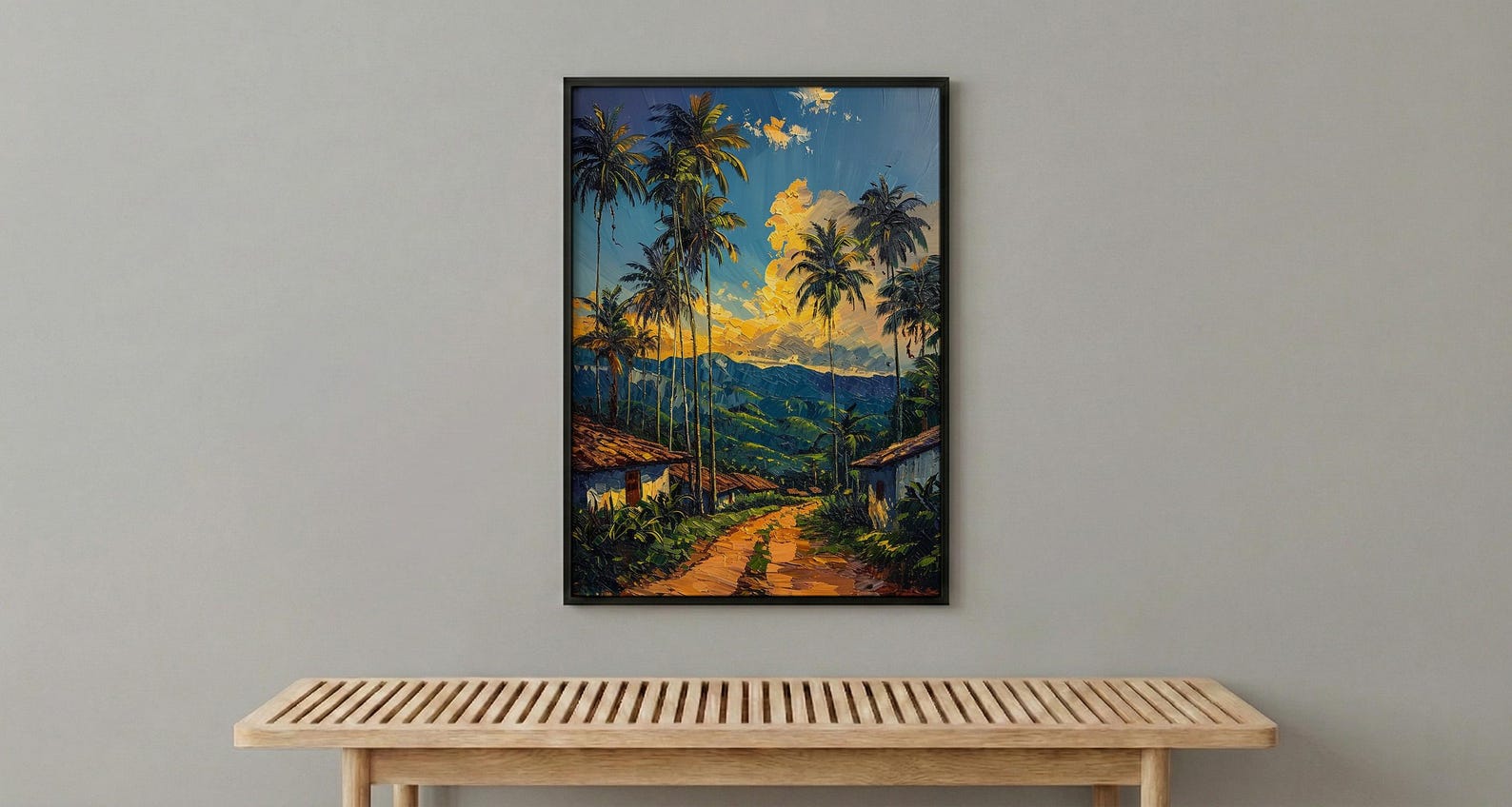 Eje Cafetero Art Print, Colombia Travel Decor - Tropical Coffee Landscape — view 6