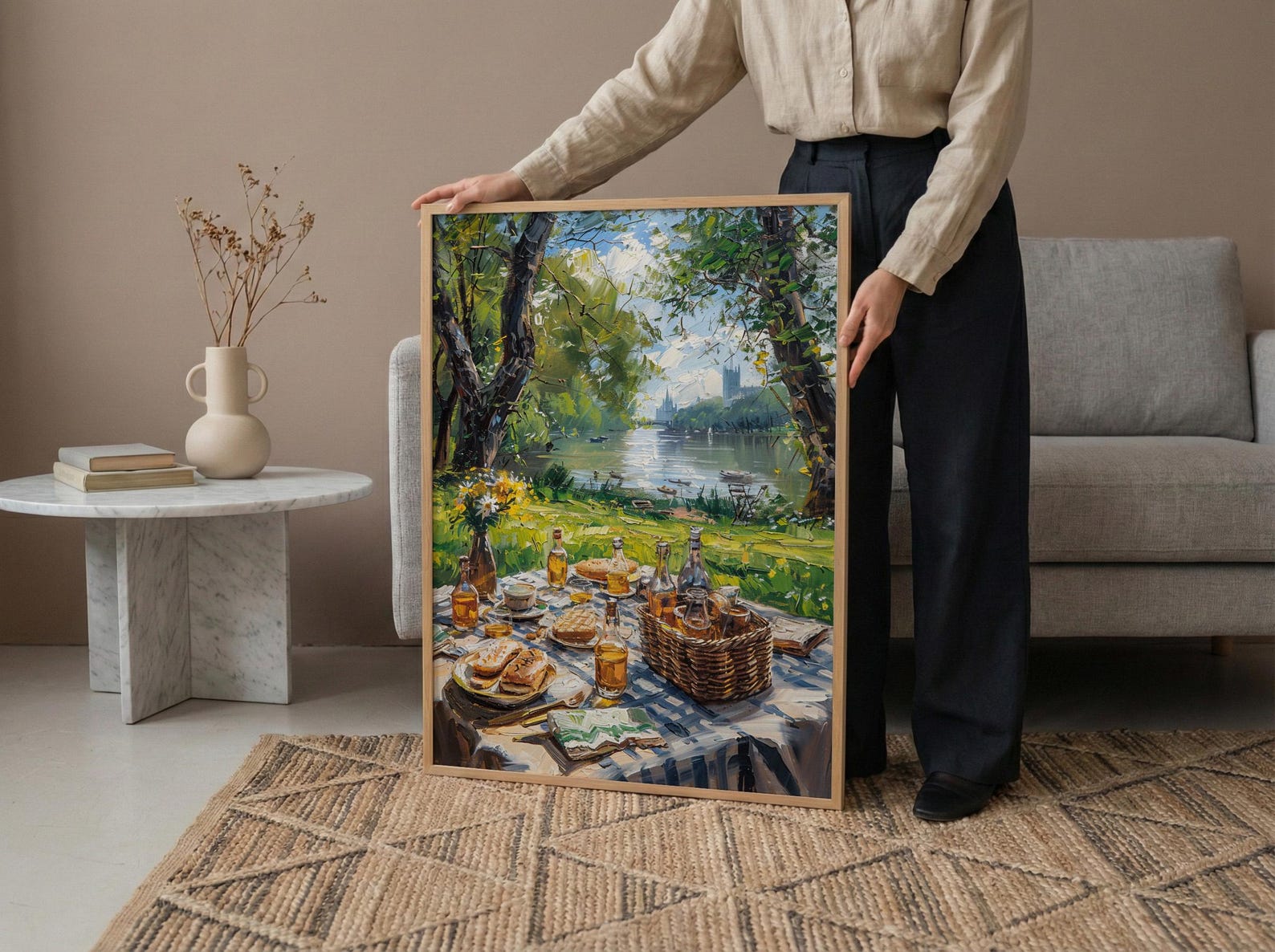 London Hyde Park, Summer Picnic Decor - Lush Green Grass Art — view 4
