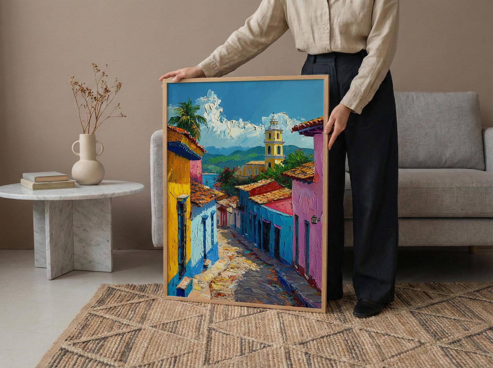 Trinidad Cuba Print, Rustic Street Wall Decor - Colonial Art — view 6