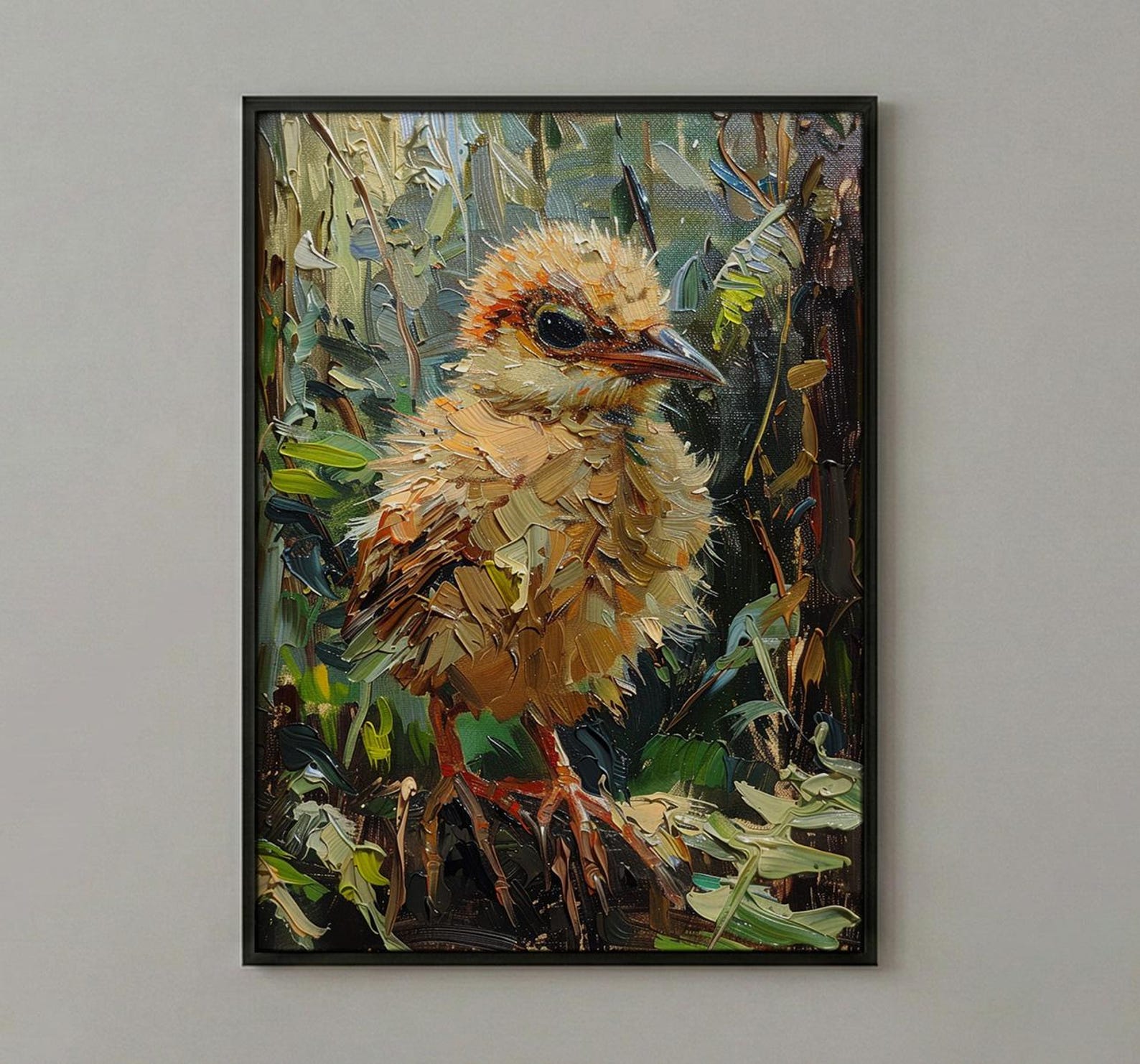 New Zealand Kiwi Wall Art, Lush Fern Home Decor - Green Forest Nature Summer Landscape — view 2