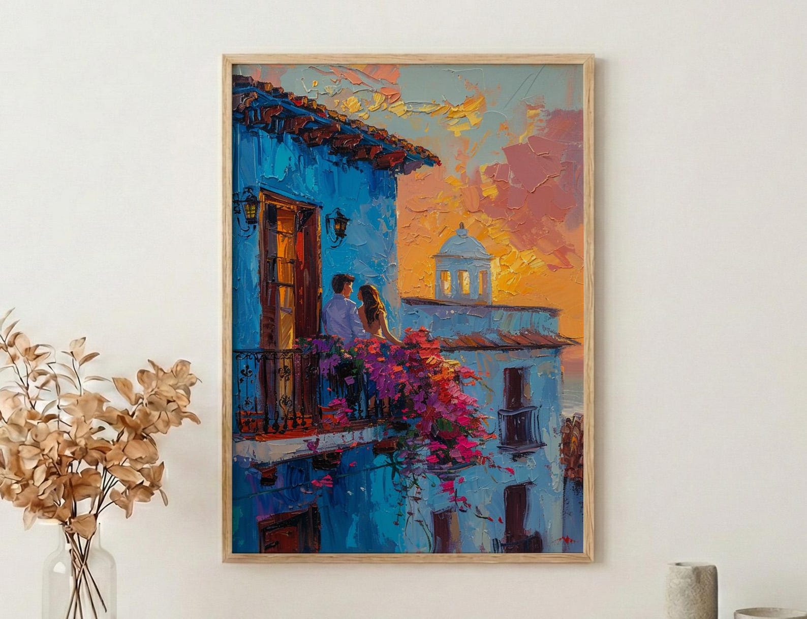 Havana Street Art, Romantic Balcony, Colonial Architecture, Impasto Oil Painting, Colombia Decor, Cityscape, Travel Lover Gift