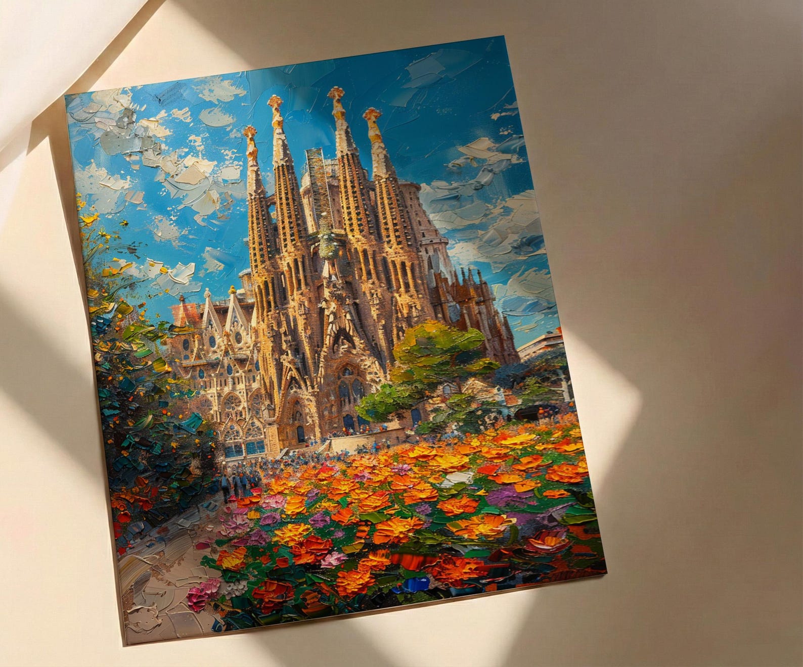 Sagrada Familia Art, Barcelona City Decor - Spire Architecture — view 2
