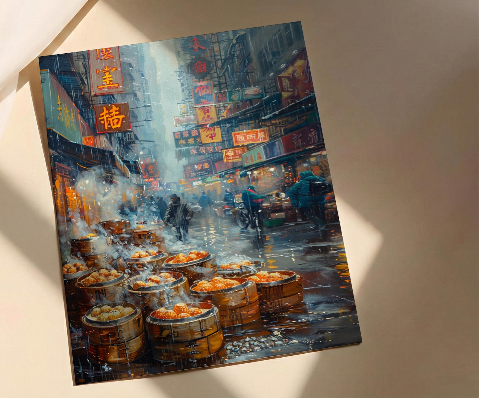 Hong Kong Street Art, Dim Sum Stall Decor - Summer Night Market — view 3