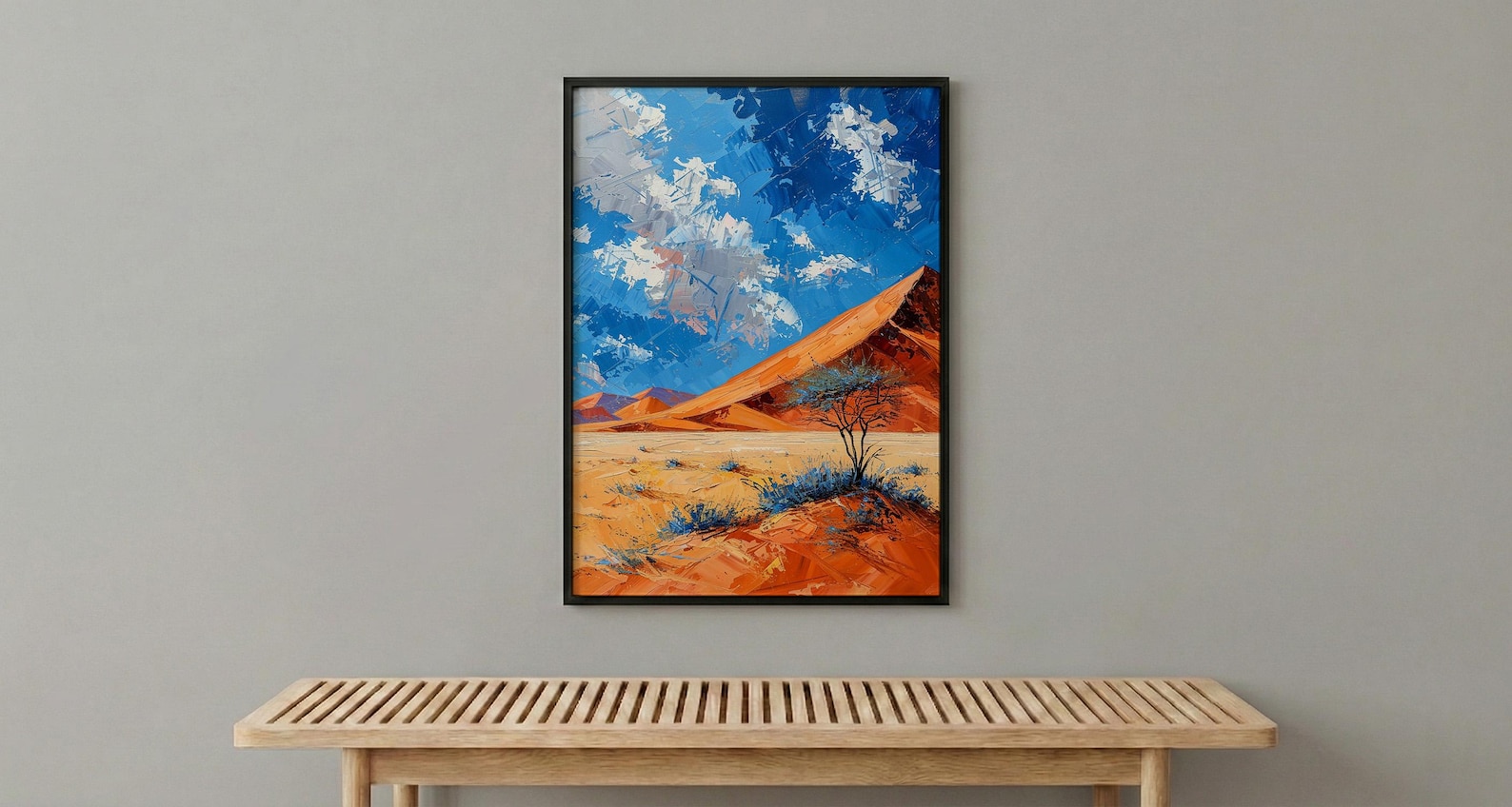 Namib Desert Poster, Red Sand Dune Wall Decor - Blue Sky Landscape — view 6