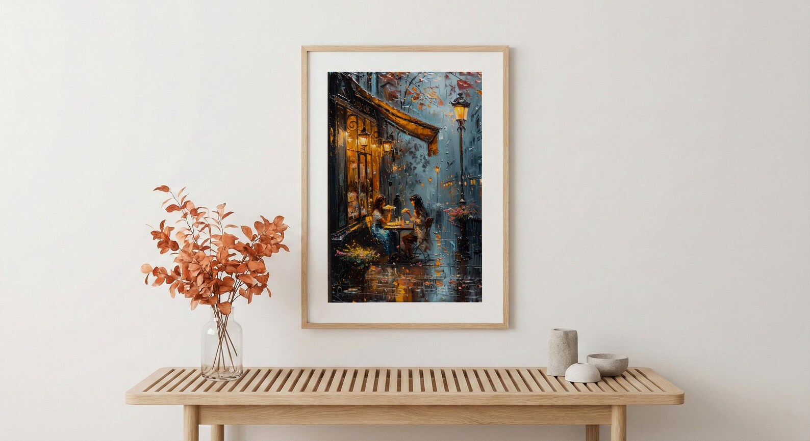 Paris Crepe Stand Poster, Mother Daughter Art - Mother's Day Gift — view 4