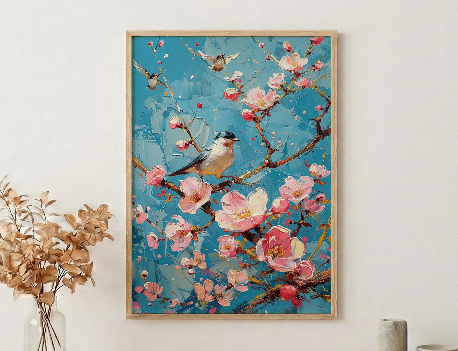 Eight of Wands Tarot Art Print, Spring Magic Sky - Witchy Room Decor