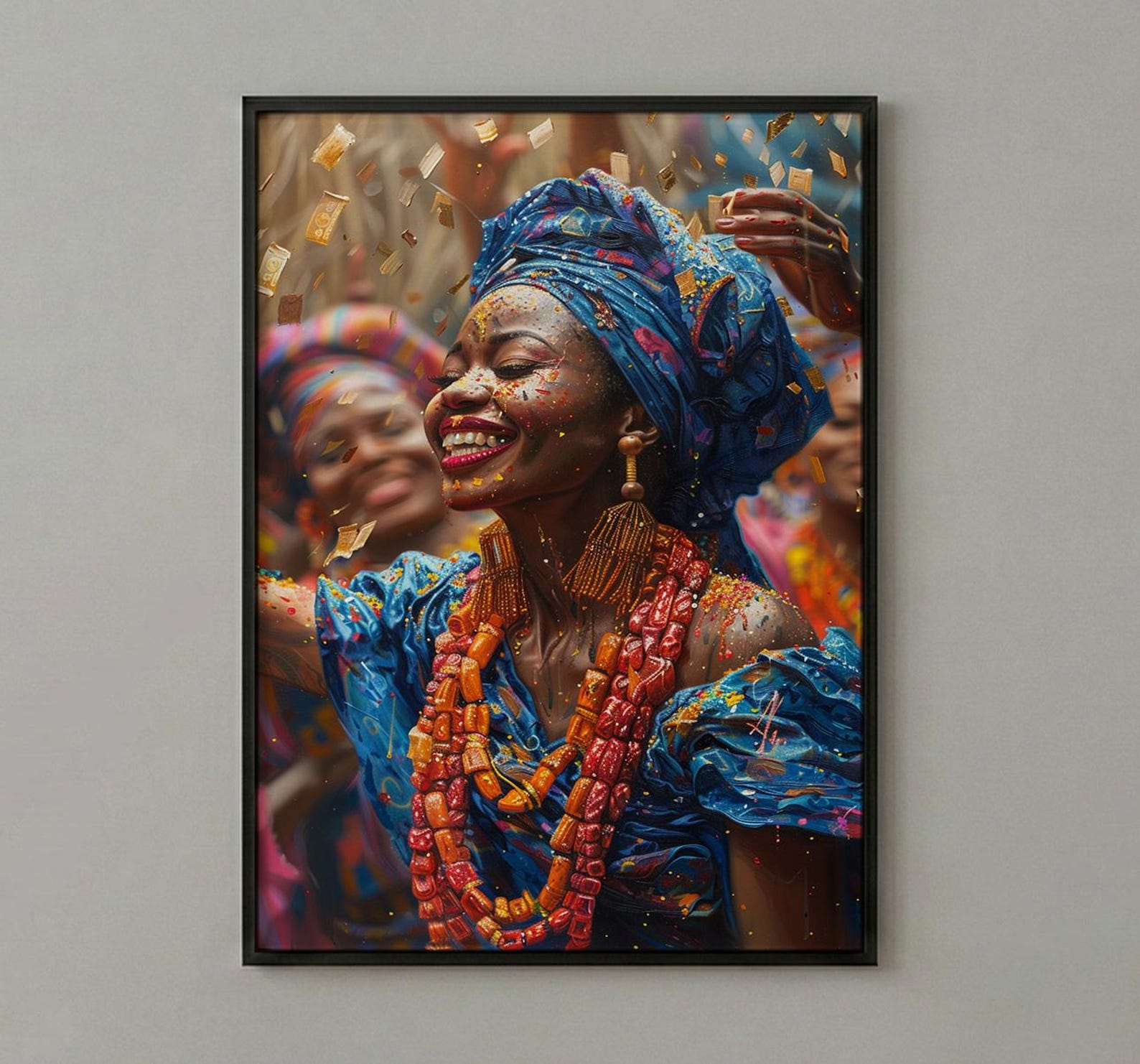 Nigerian Money Dance Art, Yoruba Wedding Print - Newlywed Gift — view 2