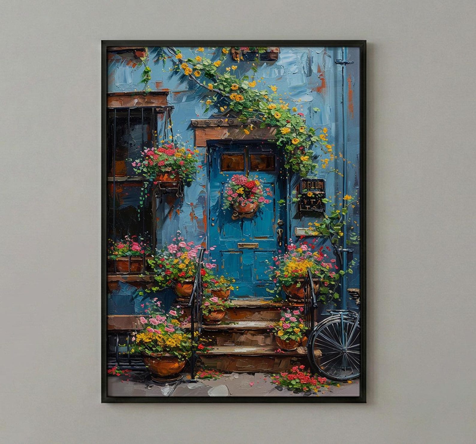 Brooklyn Wall Art, New York City Decor - Spring Stoop Print — view 3