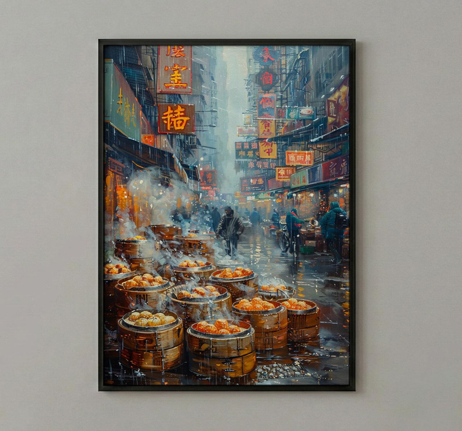 Hong Kong Street Art, Dim Sum Stall Decor - Summer Night Market — view 2