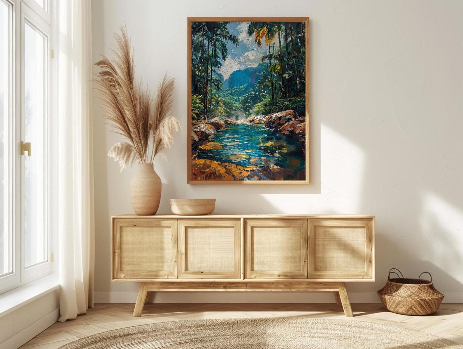 Arenal Volcano Art Print, Costa Rica Wall Decor - Tropical Hot Spring — view 4