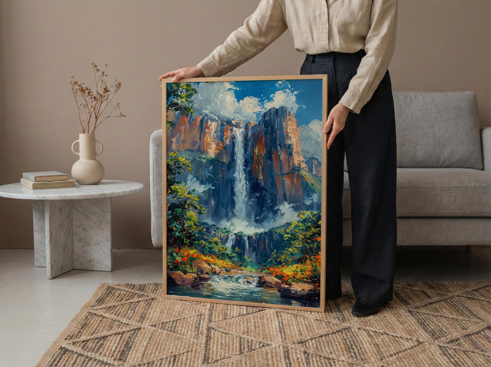 Angel Falls Wall Art, Venezuela Nature Decor - Waterfall Print — view 6