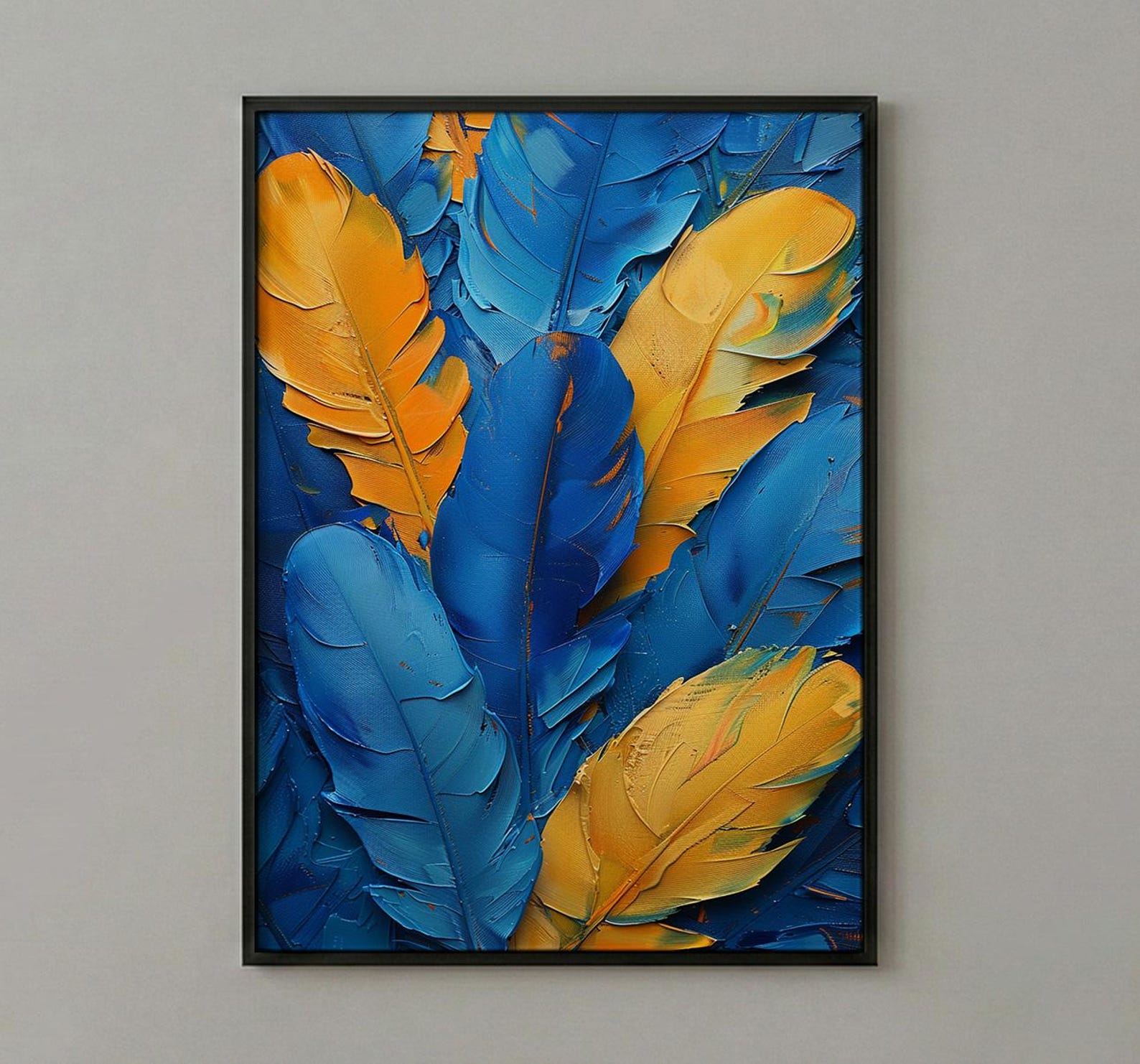 Rio Carnival Poster, Blue Feather Decor - Brazil Festival Print — view 2