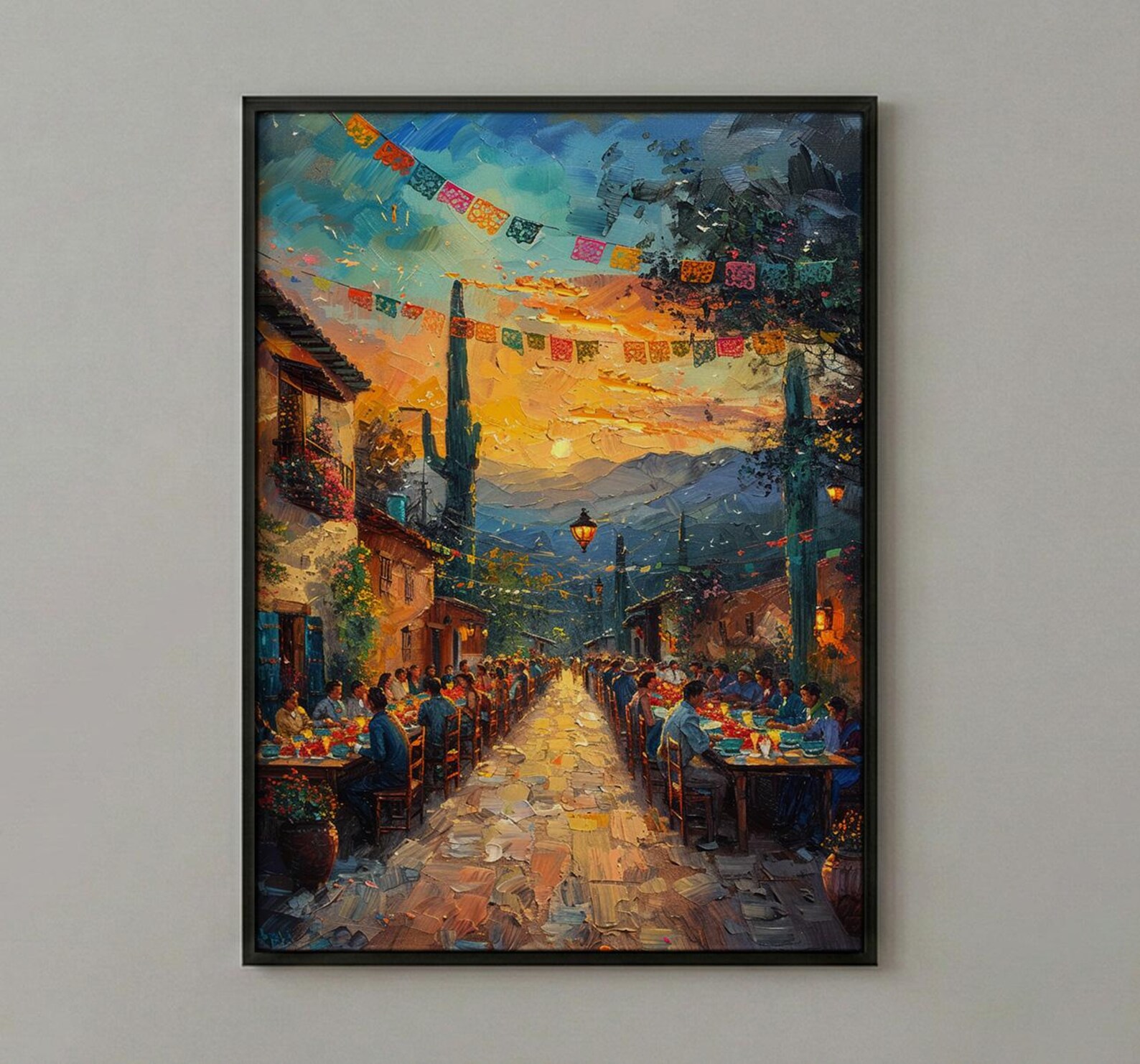 Mexican Agave Farm, Hacienda Wedding Art - Newlywed Gift — view 3
